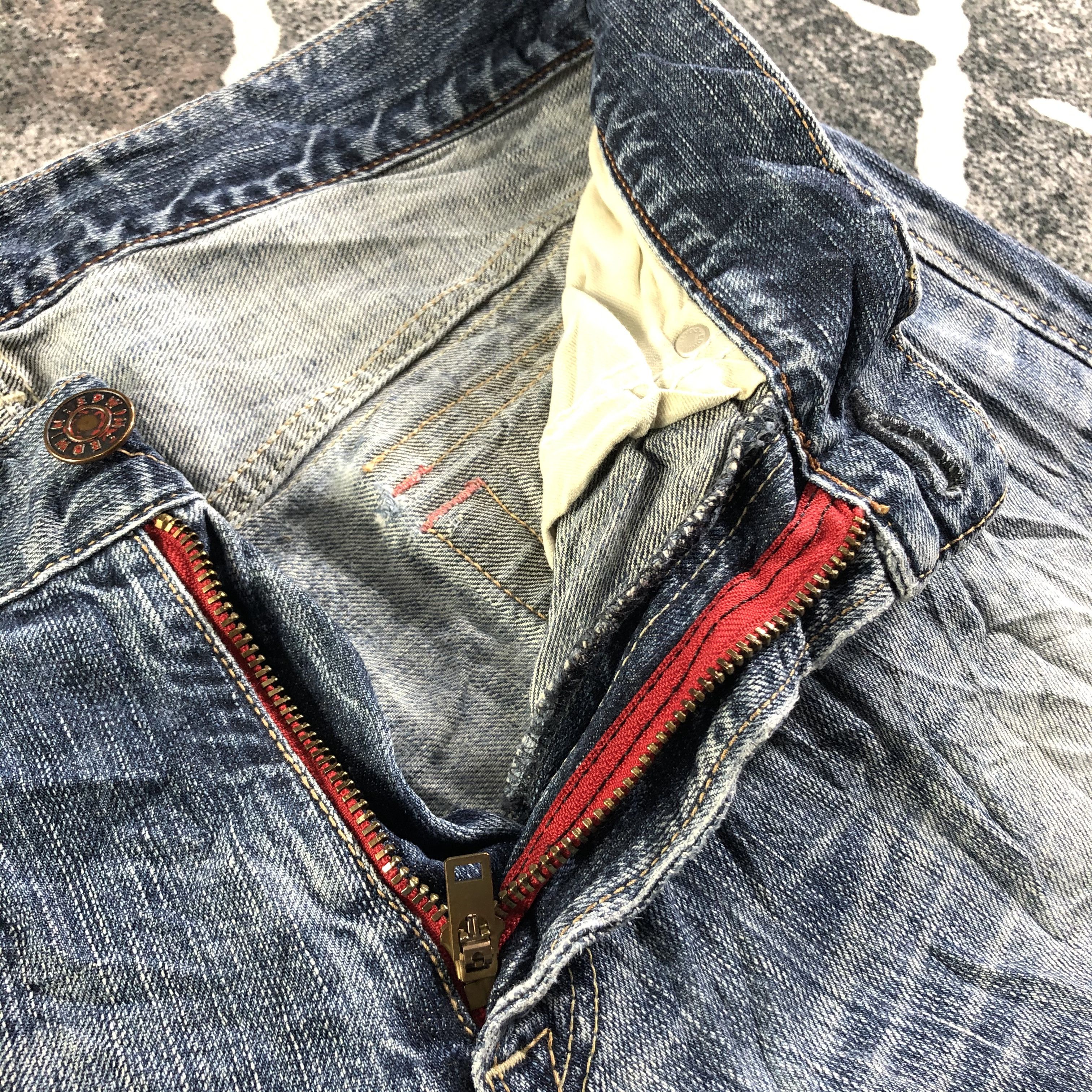 Edwin Vintage Edwin Blue Trip Jeans Distress Denim KJ3081 Size US 32 / EU 48 - 8 Thumbnail