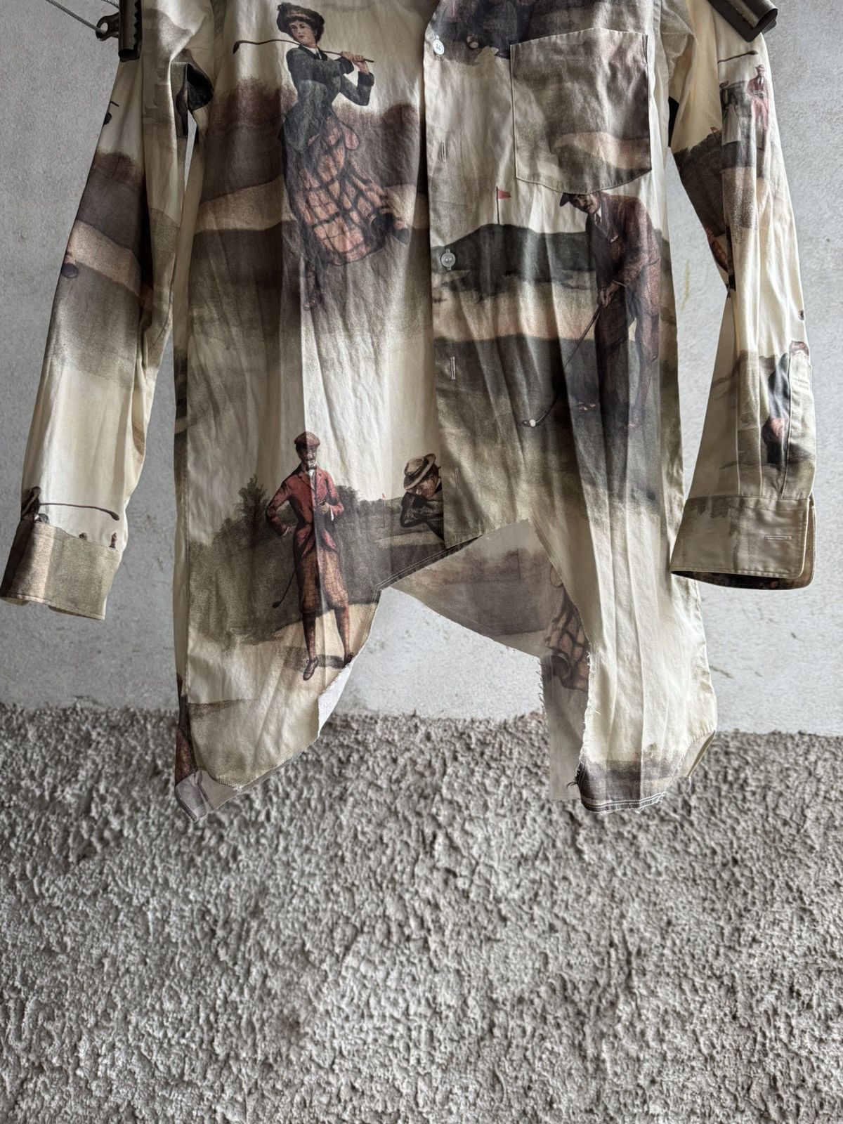 Comme des Garcons Homme Plus Comme Des Garcons Homme Plus asymmetric Cut Print shirt Size US XS / EU 42 / 0 - 8 Thumbnail