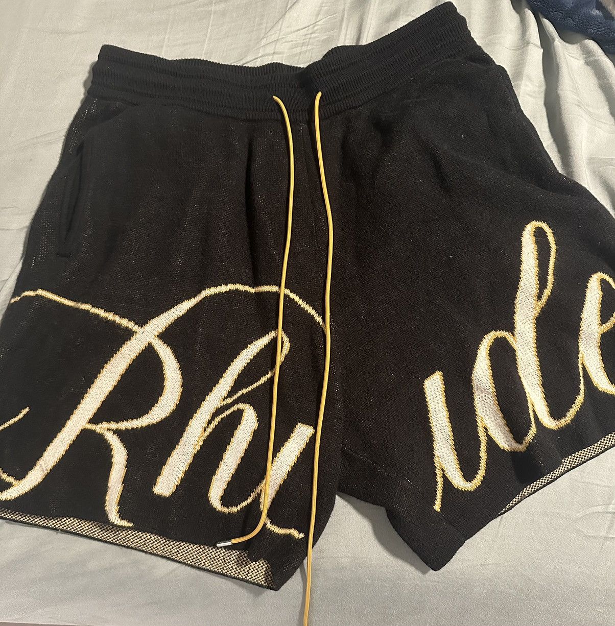 Rhude XL Rhude Black Script Shorts Size US 44 / EU 60 - 1 Thumbnail