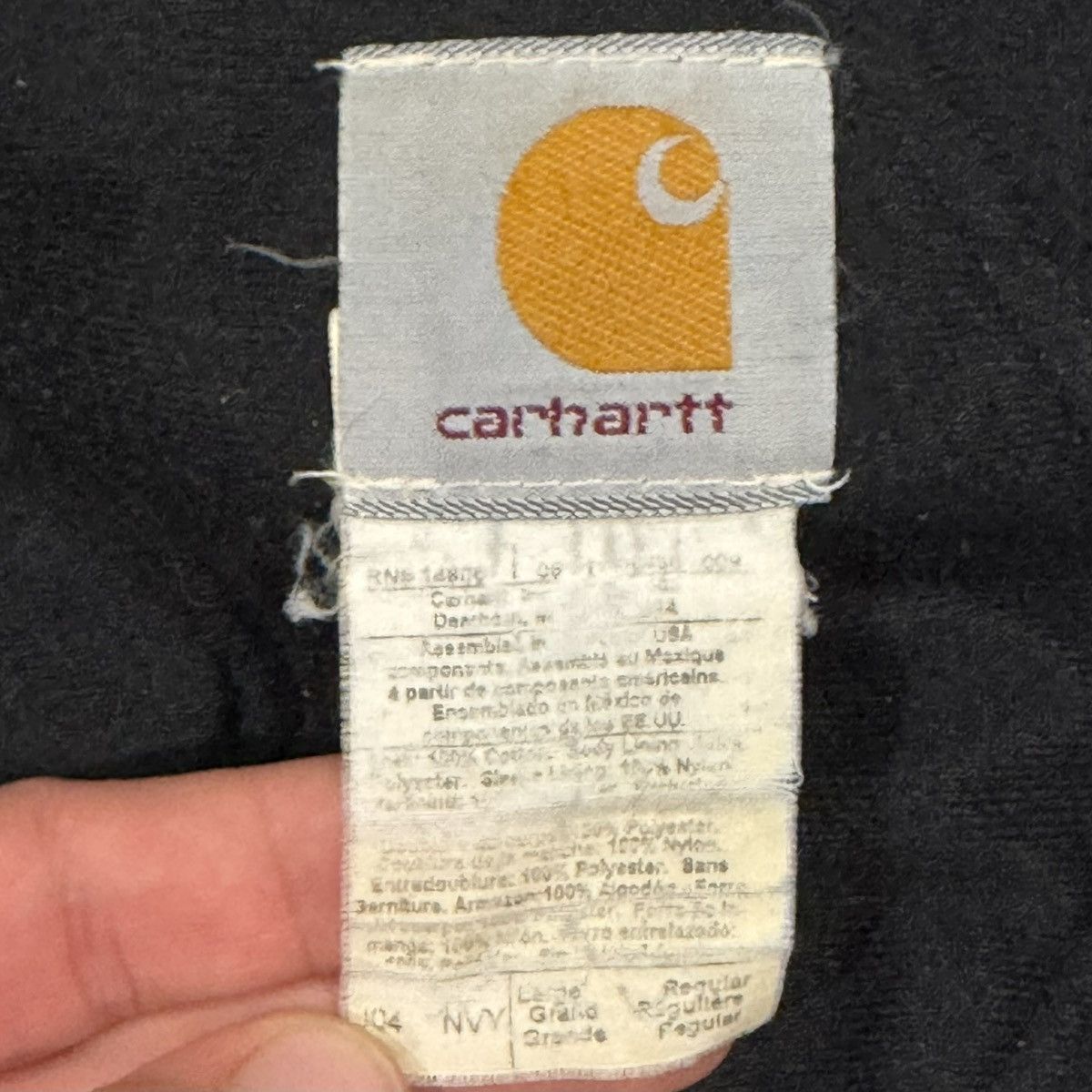 Carhartt Vintage 90s Faded Blue Carhartt Hoodie Zip Up Jacket Size US L / EU 52-54 / 3 - 3 Thumbnail