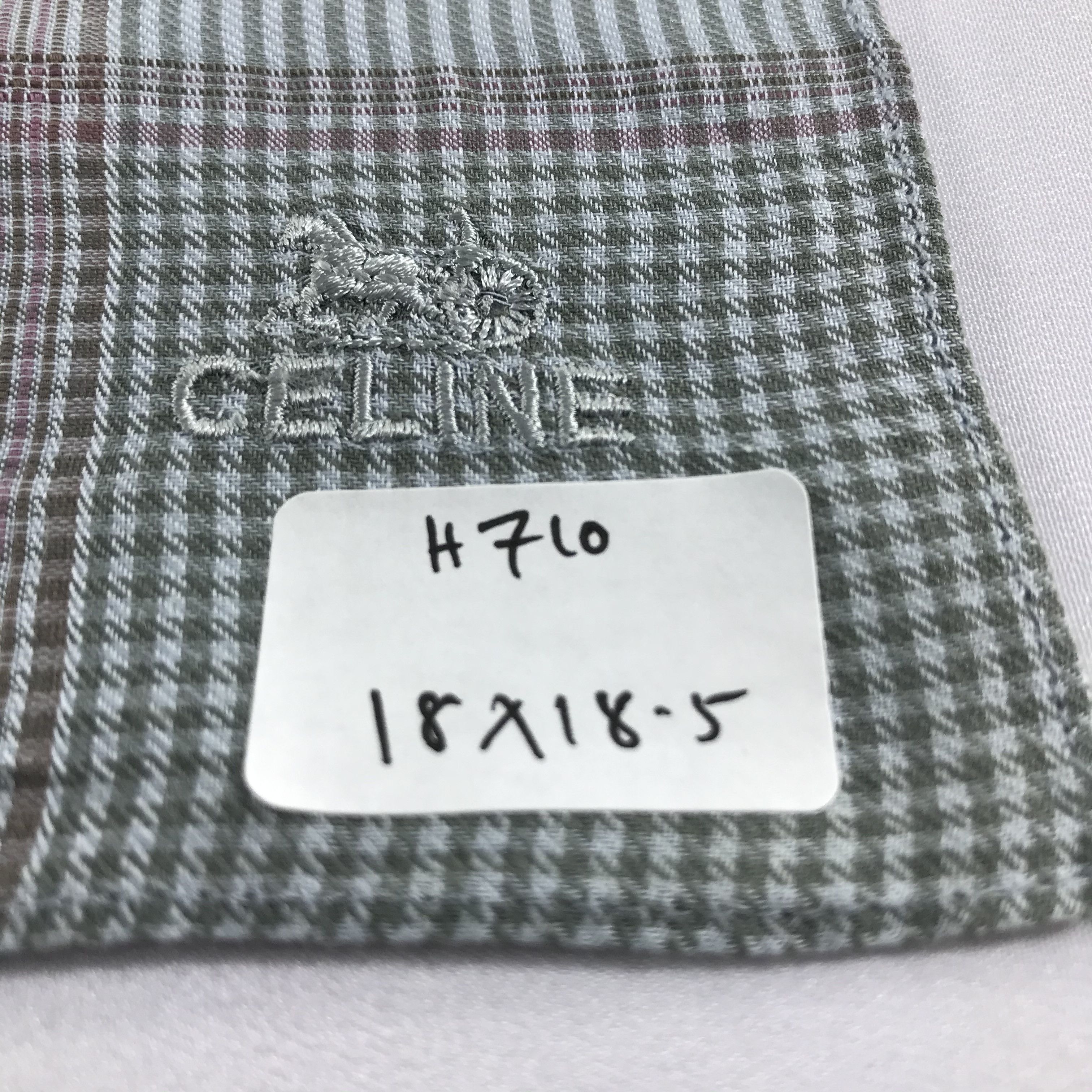 Celine Celine Checkered Handkerchief Bandana Neckerchief H710 Size ONE SIZE - 5 Thumbnail