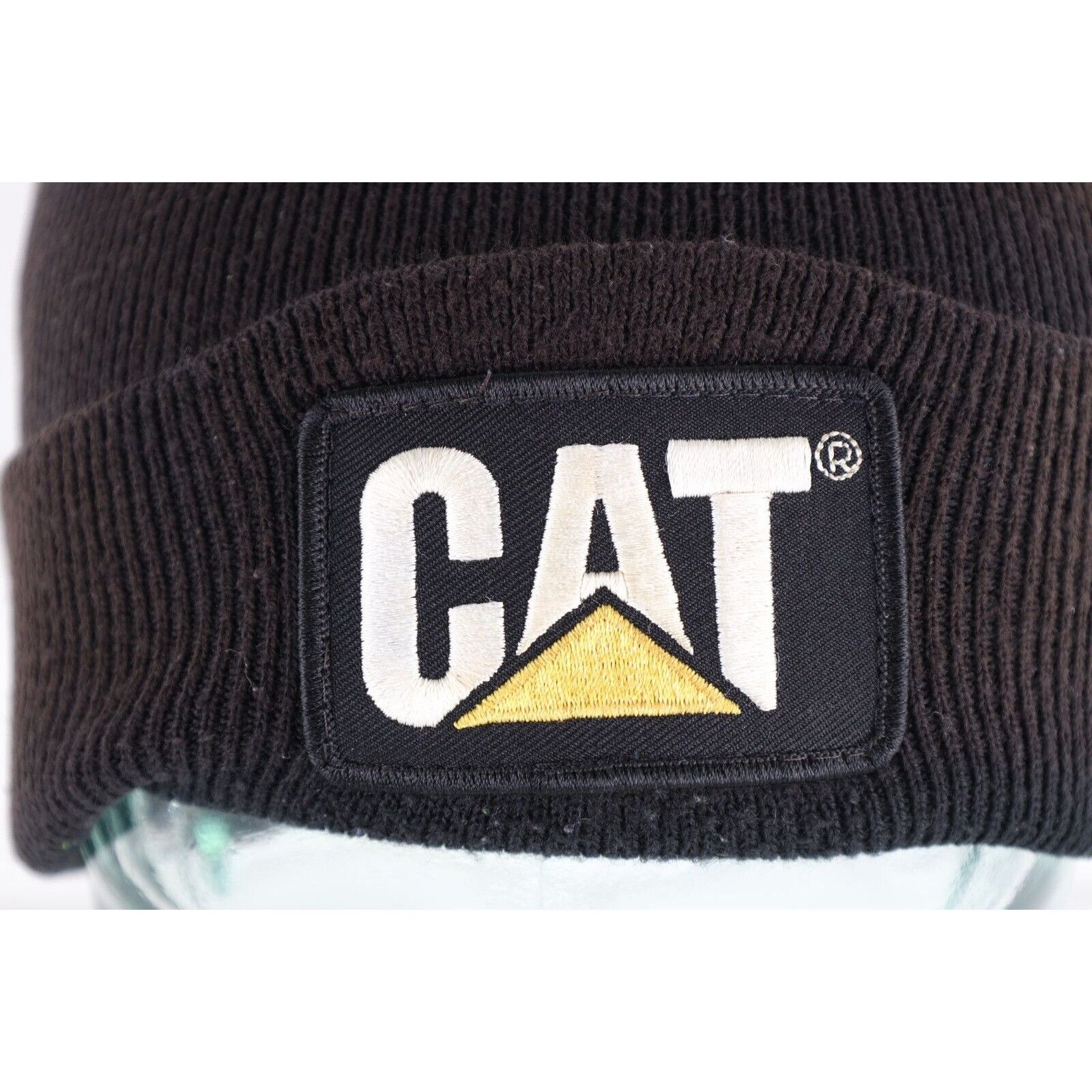 Caterpillar × Vintage Vintage 90s Cat Caterpillar Spell Out Patch Sun Faded Beanie Size ONE SIZE - 2 Thumbnail