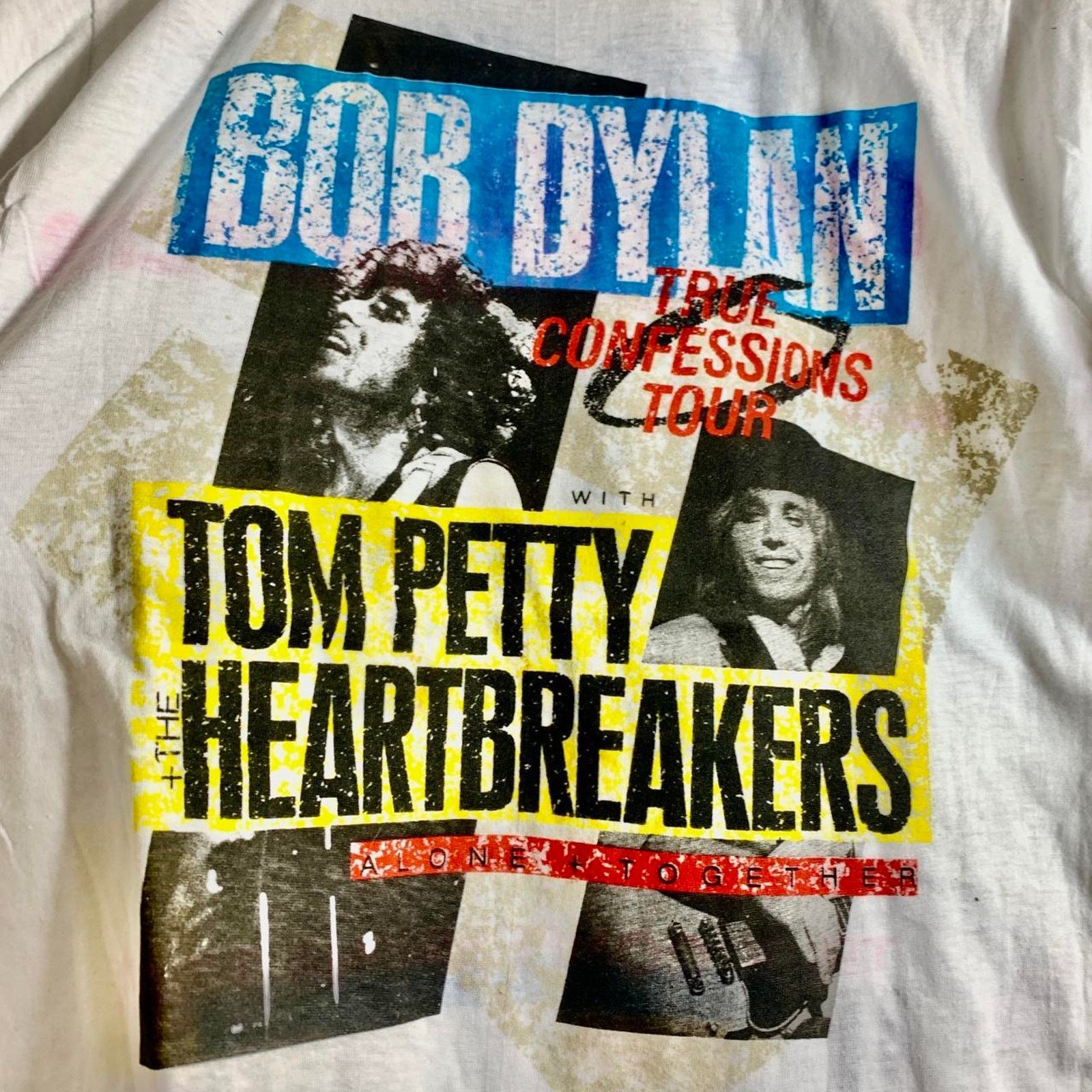 Vintage 1986 BOB DYLAN TOM PETTY AND THE HEARTBREAKERS tee shirt L Size US L / EU 52-54 / 3 - 1 Thumbnail
