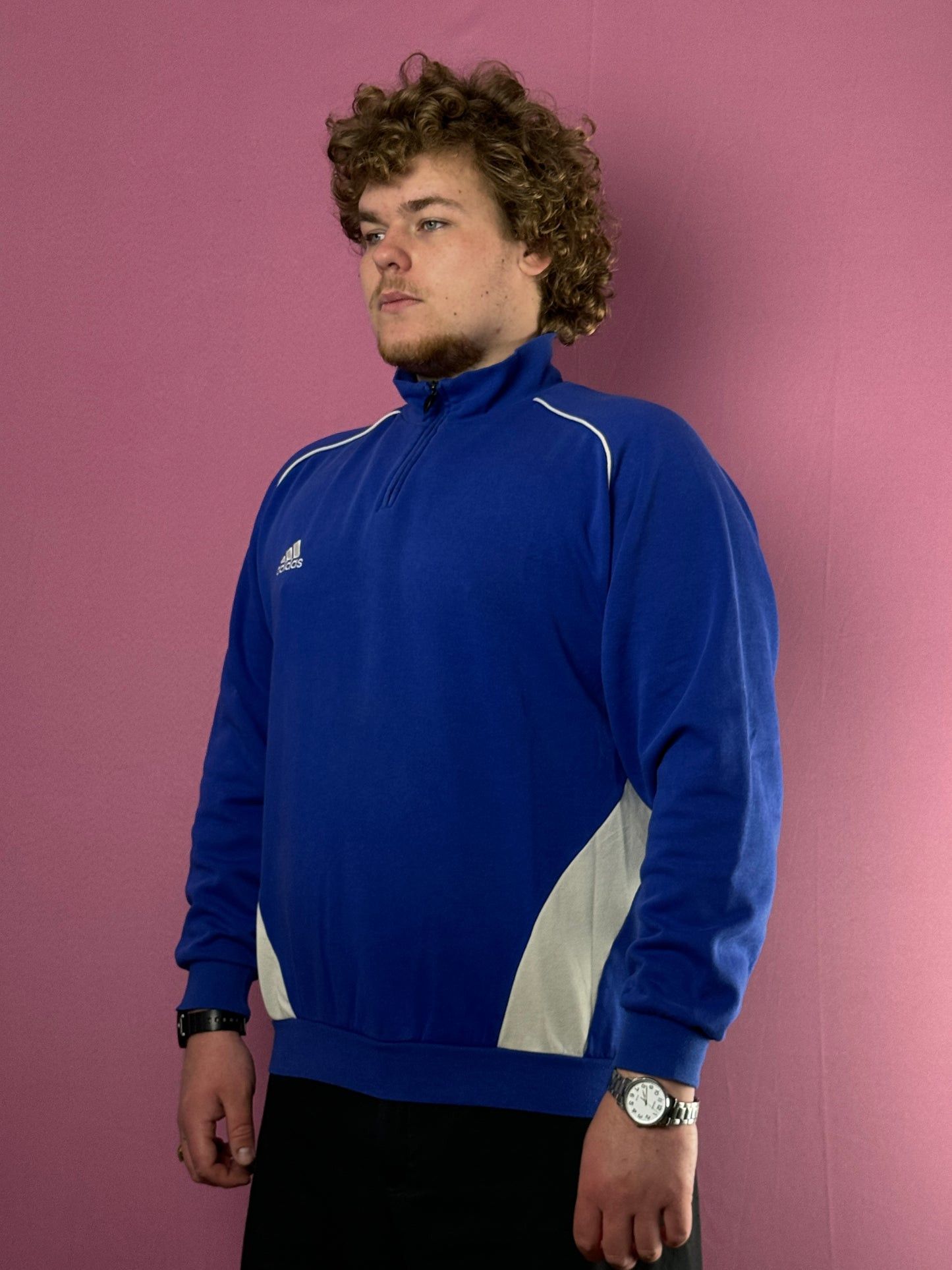 Adidas Adidas Vintage Men's Quarter Zip Sweatshirt - XXL Size US XXL / EU 58 / 5 - 1 Thumbnail