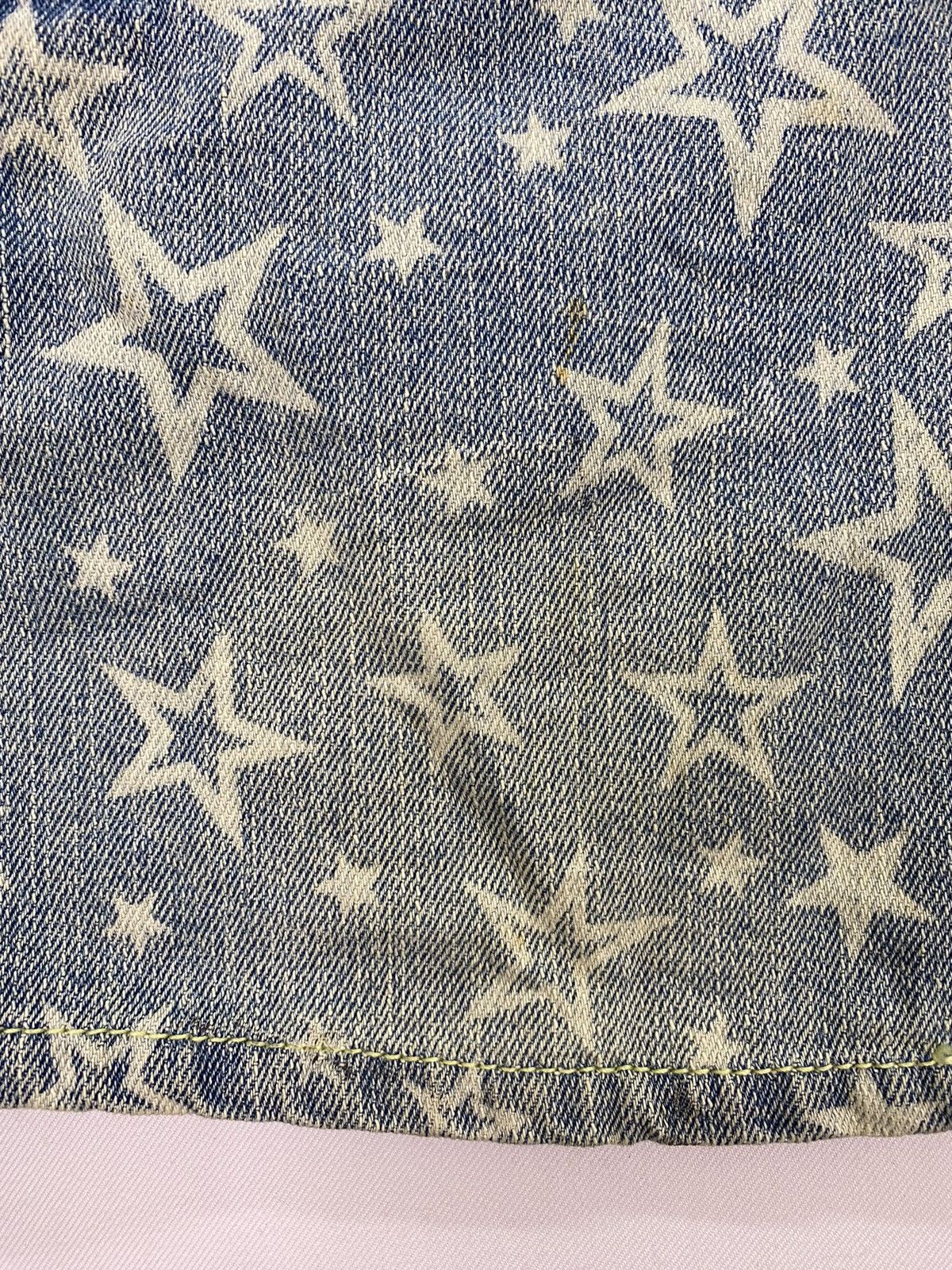 Japanese Brand Grazie Dirty Full Print Jeans Skirt Size 29" - 8 Thumbnail