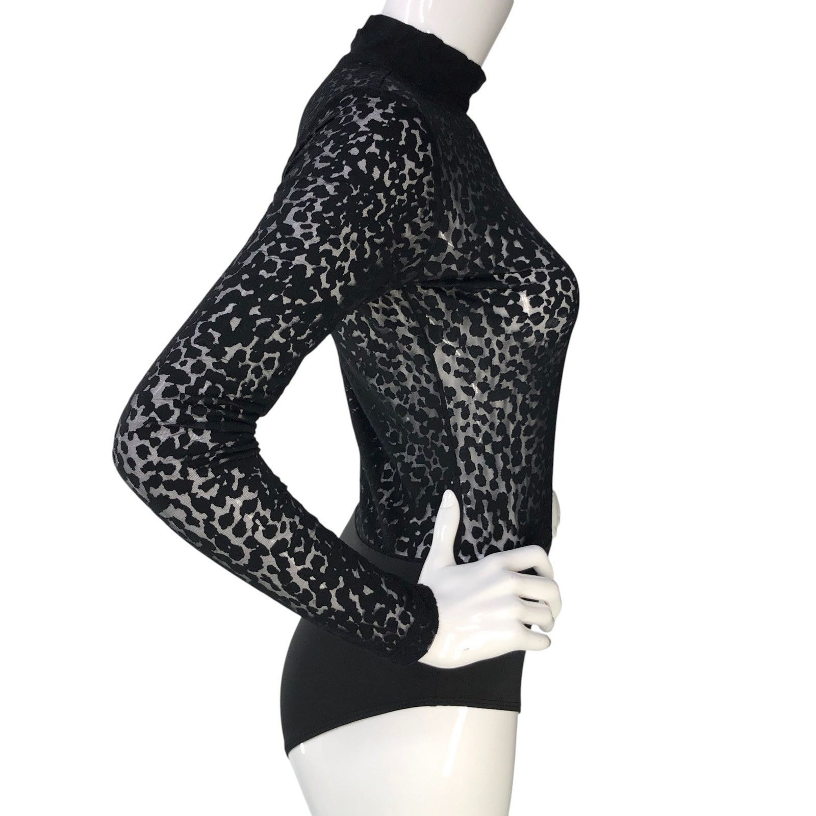 Allsaints ALLSAINTS All Saints Size 0 Bodysuit Bela Leopard Top Black Size XS / US 0-2 / IT 36-38 - 10 Thumbnail