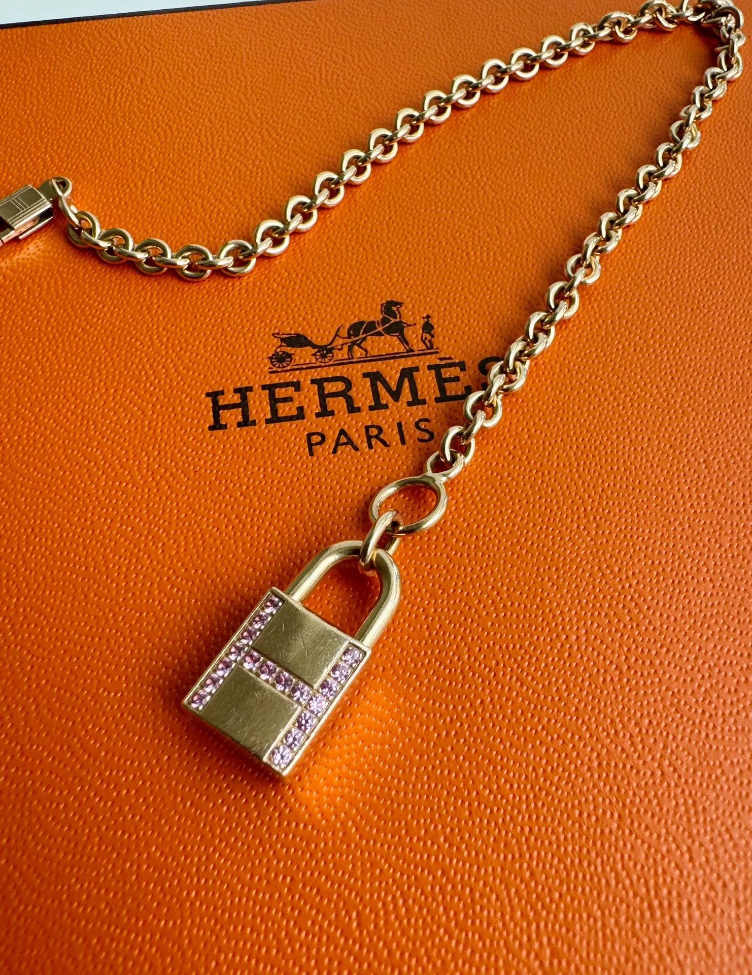 Hermes Hermes Amulette Cadenas Rose Gold Bracelet Size ONE SIZE - 1 Thumbnail
