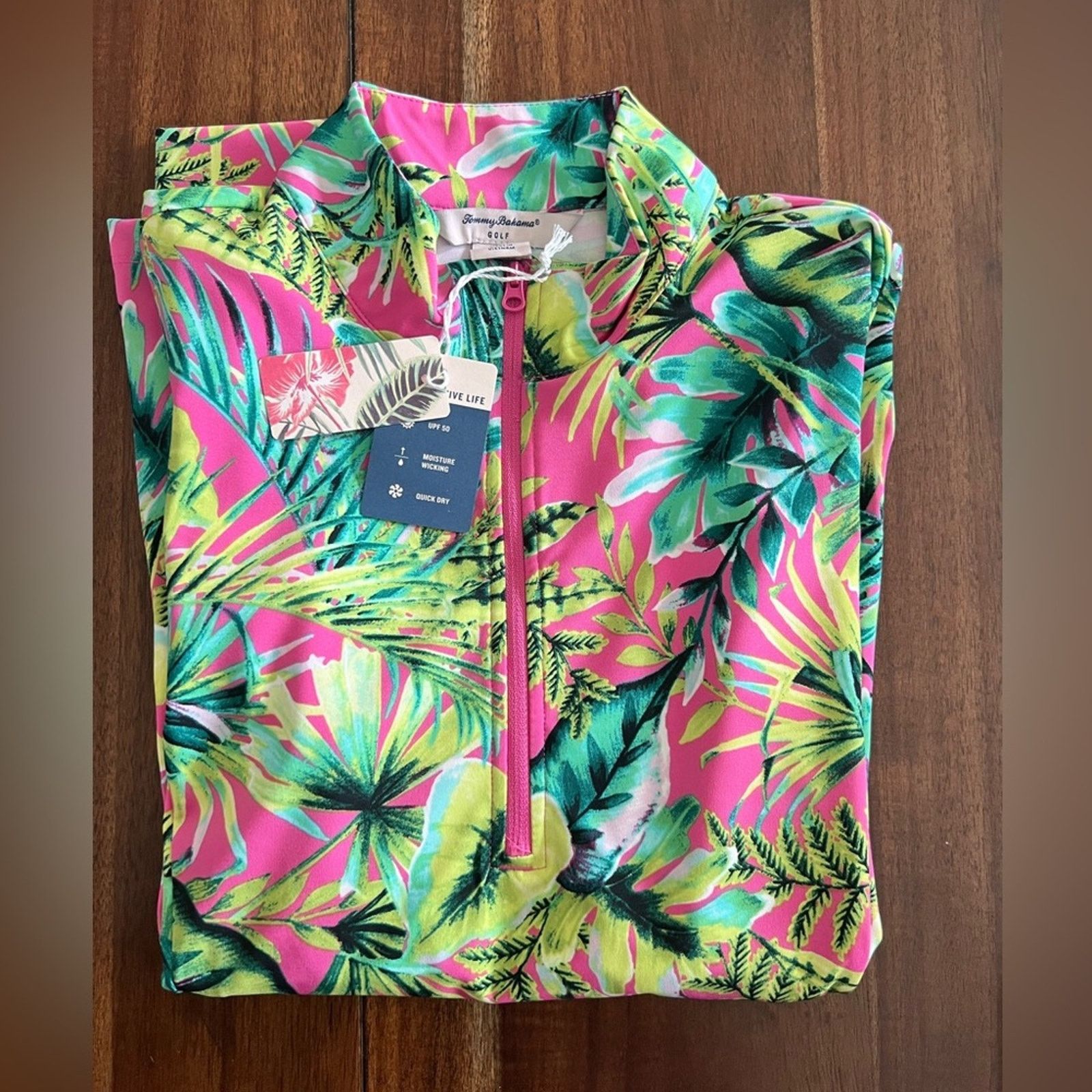 Tommy Bahama 🎉LAST PIECE🎉TOMMY BAHAMA Upf 50 Golf Quarter Zip Popover Size L / US 10 / IT 46 - 4 Thumbnail