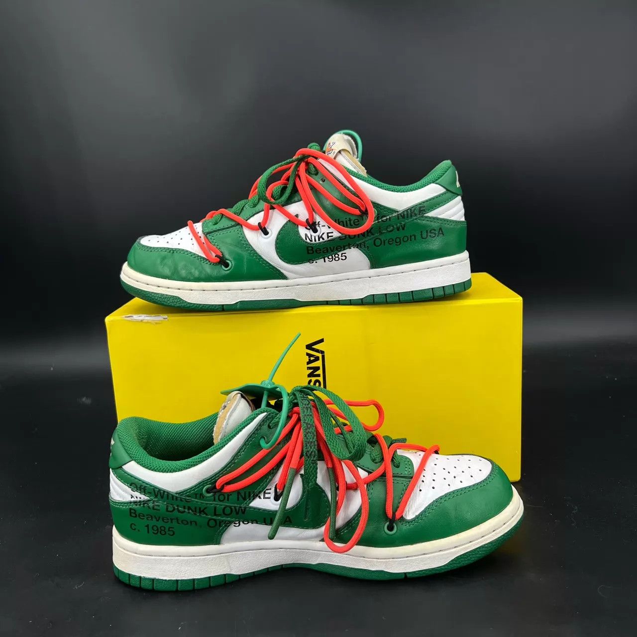 Louis Vuitton Nike OW Dunk white green size 40 Size US 7 / EU 40 - 2 Thumbnail