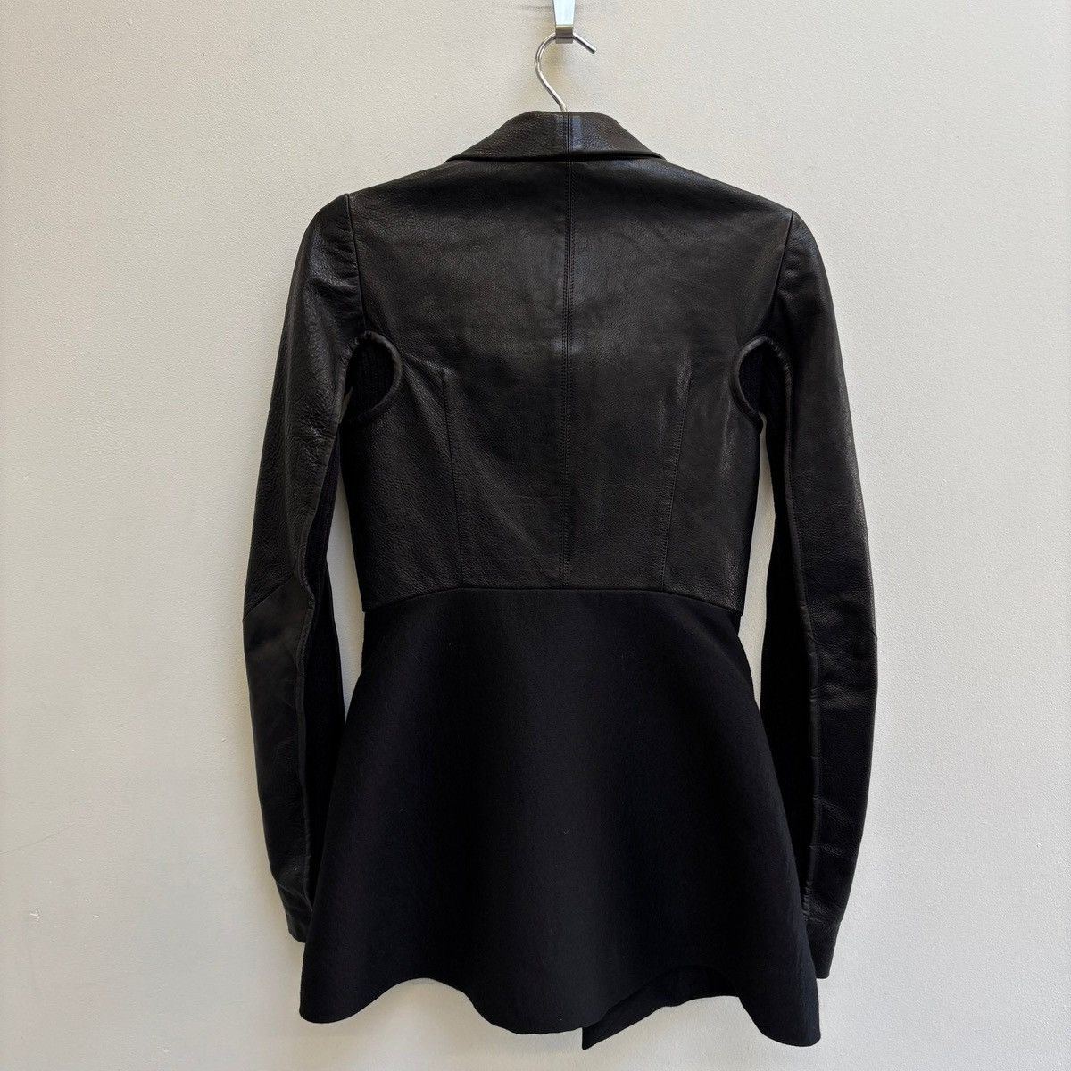 Rick Owens FW10 Rick Owens “GLEAM” Long Leather Wool Jacket Size M / US 6-8 / IT 42-44 - 2 Thumbnail