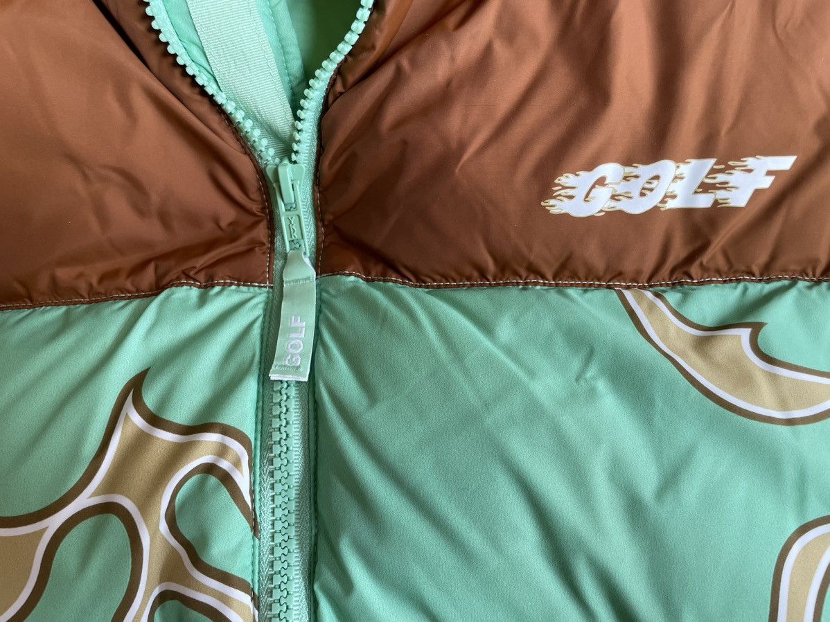 Golf Wang Golf Wang Green Flame Puffer Jacket Size M Size US M / EU 48-50 / 2 - 2 Thumbnail