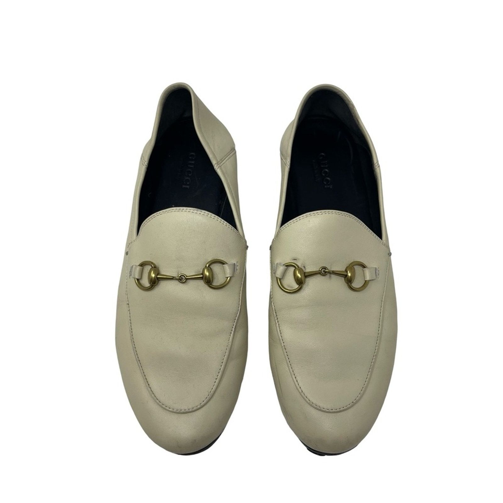 Gucci GUCCI Brixton Leather Horsebit Loafers in Mystic White 37.5 Size US 7.5 / IT 37.5 - 2 Thumbnail