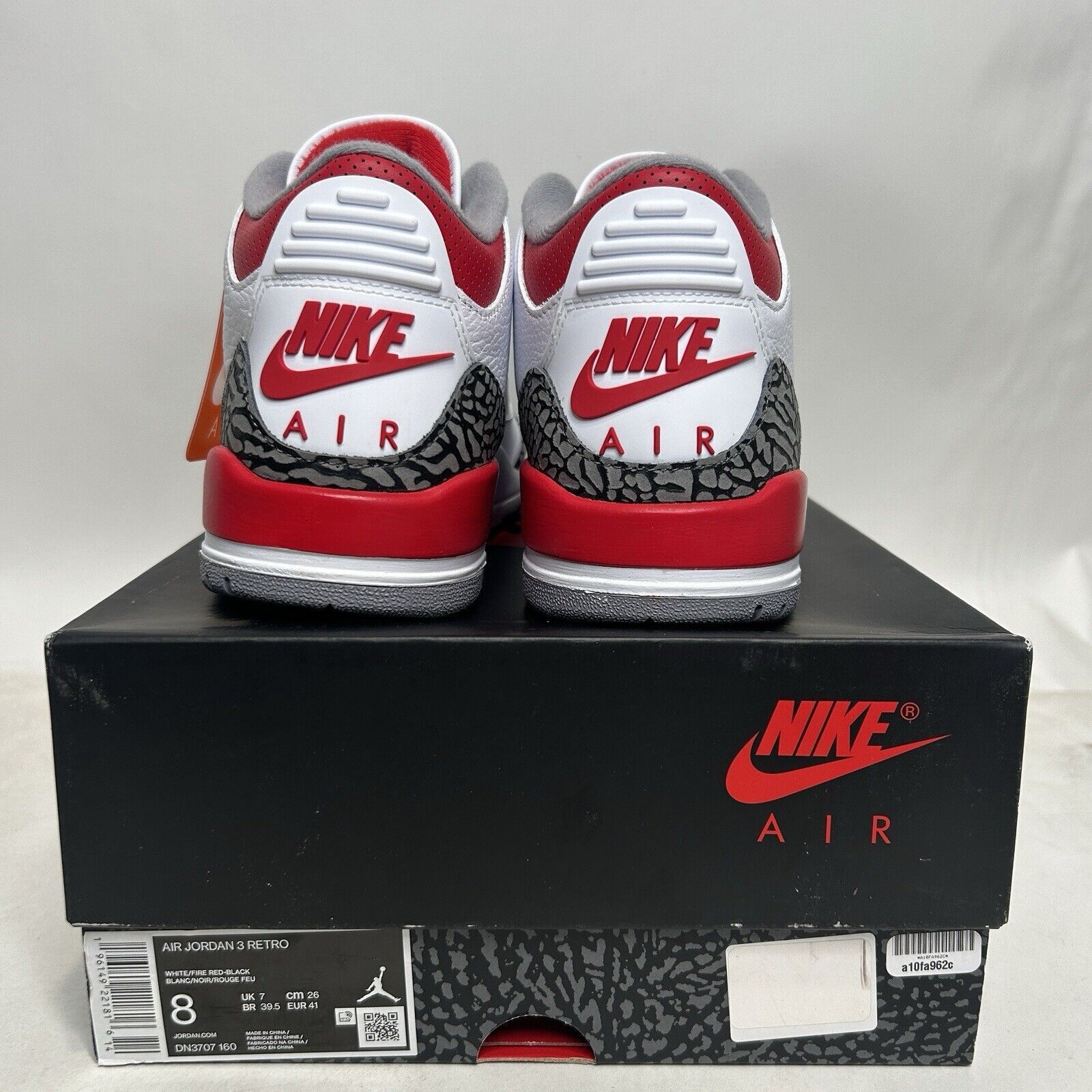 Jordan Brand Nike Air Jordan 3 Retro “Fire Red” 2024 Size US 8 / EU 41 - 4 Thumbnail
