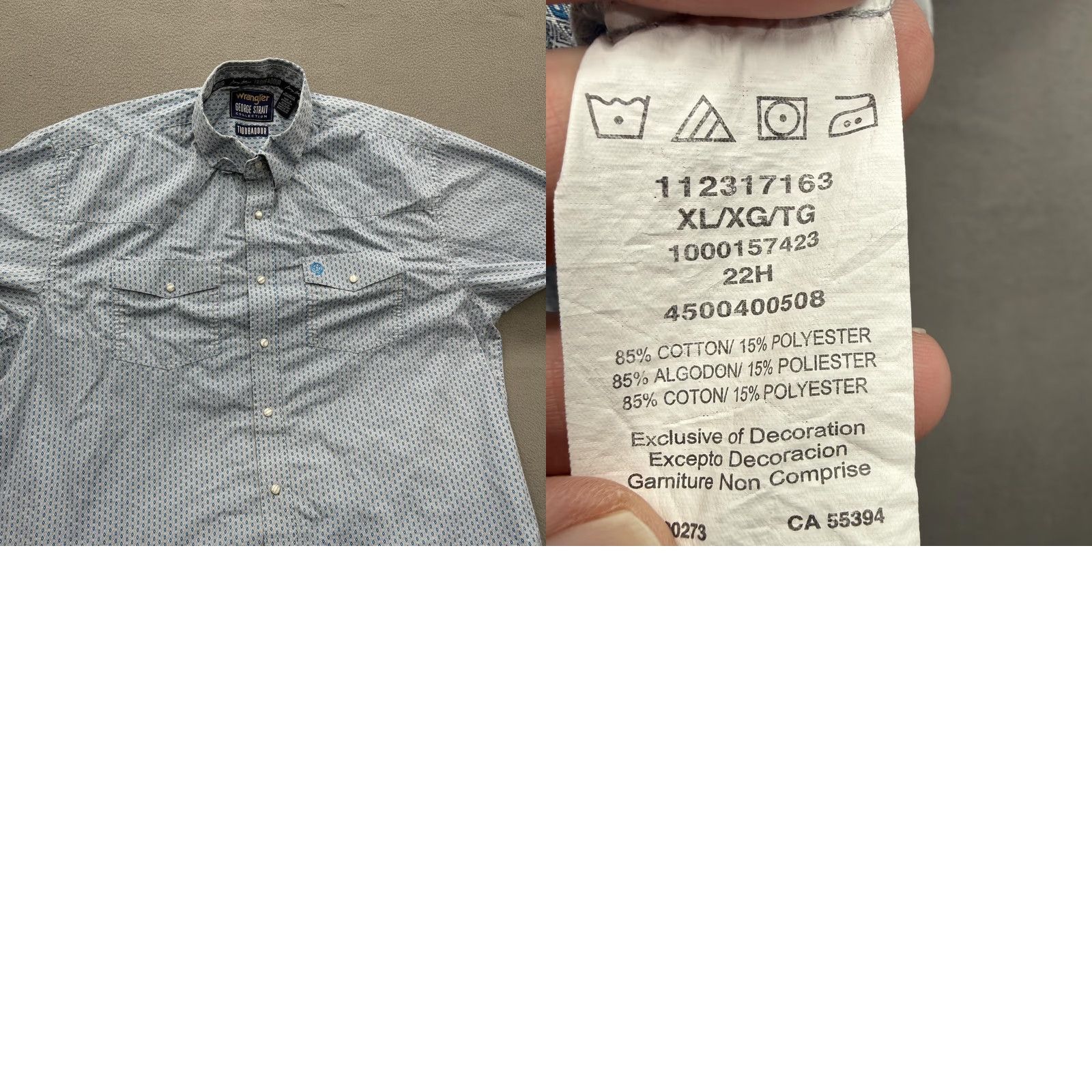 Wrangler VINTAGE Wrangler George Strait Shirt Mens XL Blue Geometric Western Snap Long Sleeve Size US XL / EU 56 / 4 - 8 Thumbnail