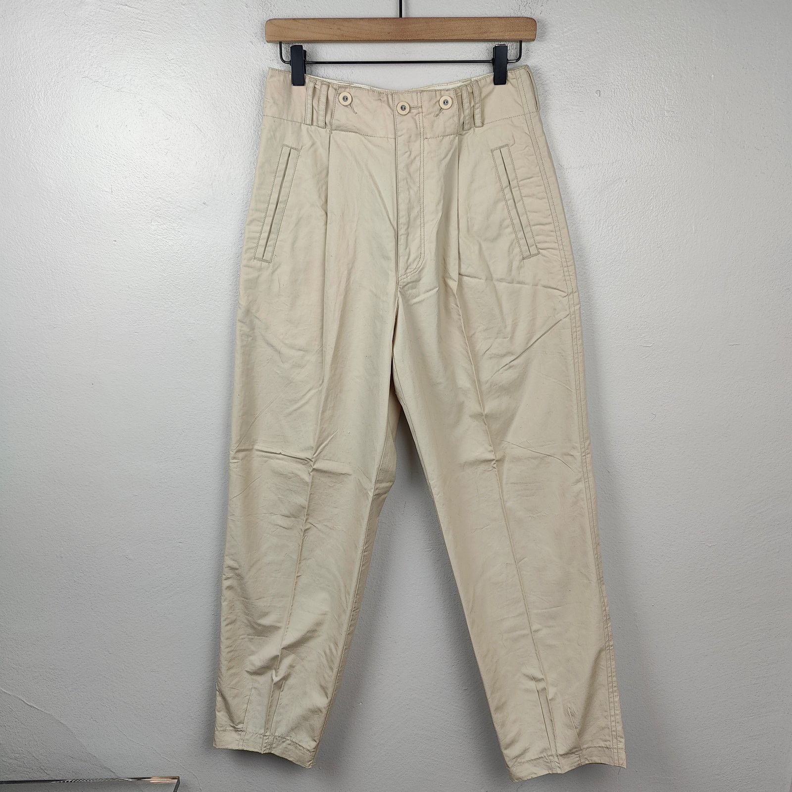 Other Hiromichi Ito Japanese Barrel Pants Mens Medium Khaki Size US 32 / EU 48 - 1 Thumbnail