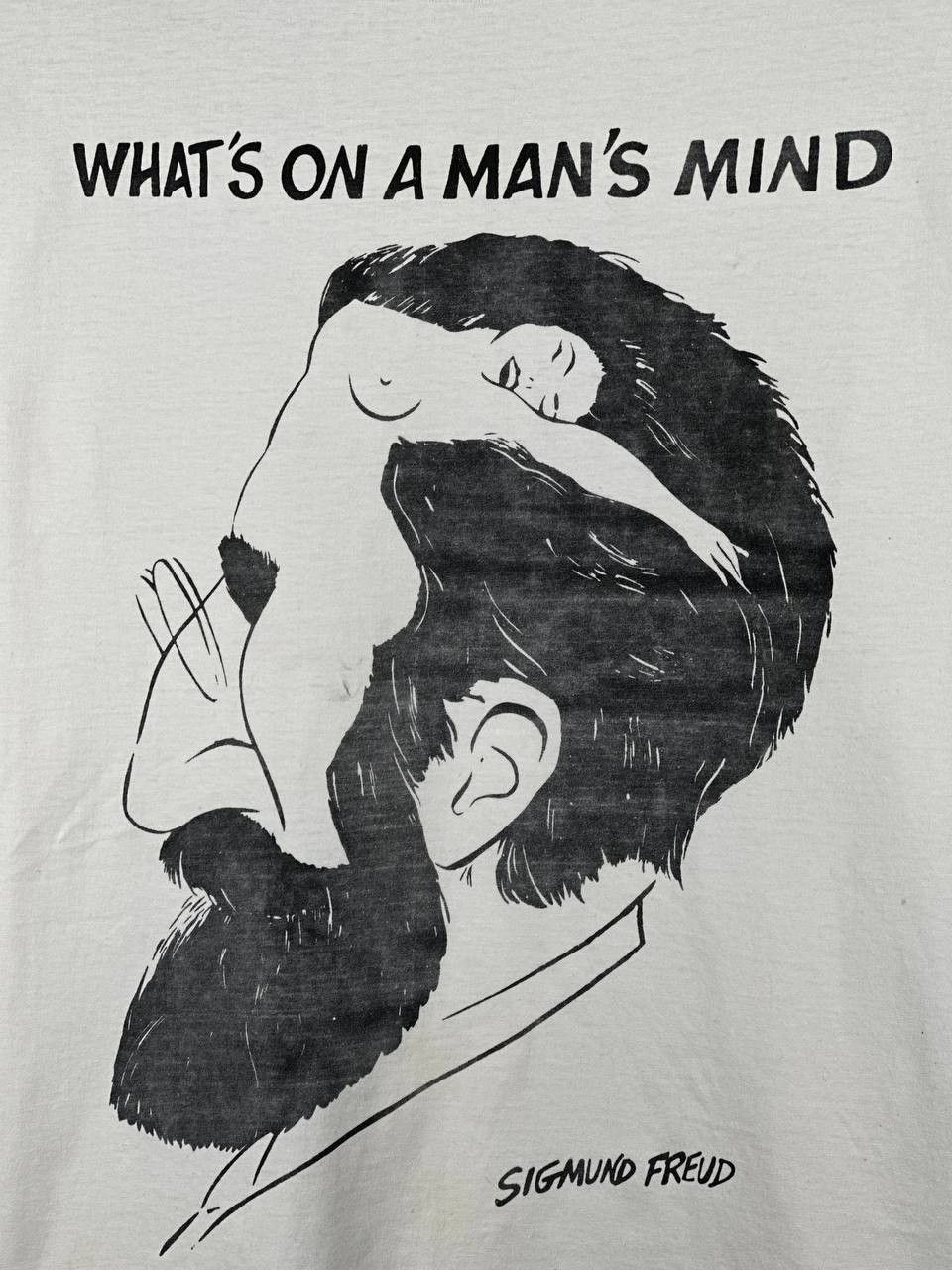 Vintage Vintage Sigmund Freud What On Mens Mind Graphic Tee Size US M / EU 48-50 / 2 - 4 Thumbnail