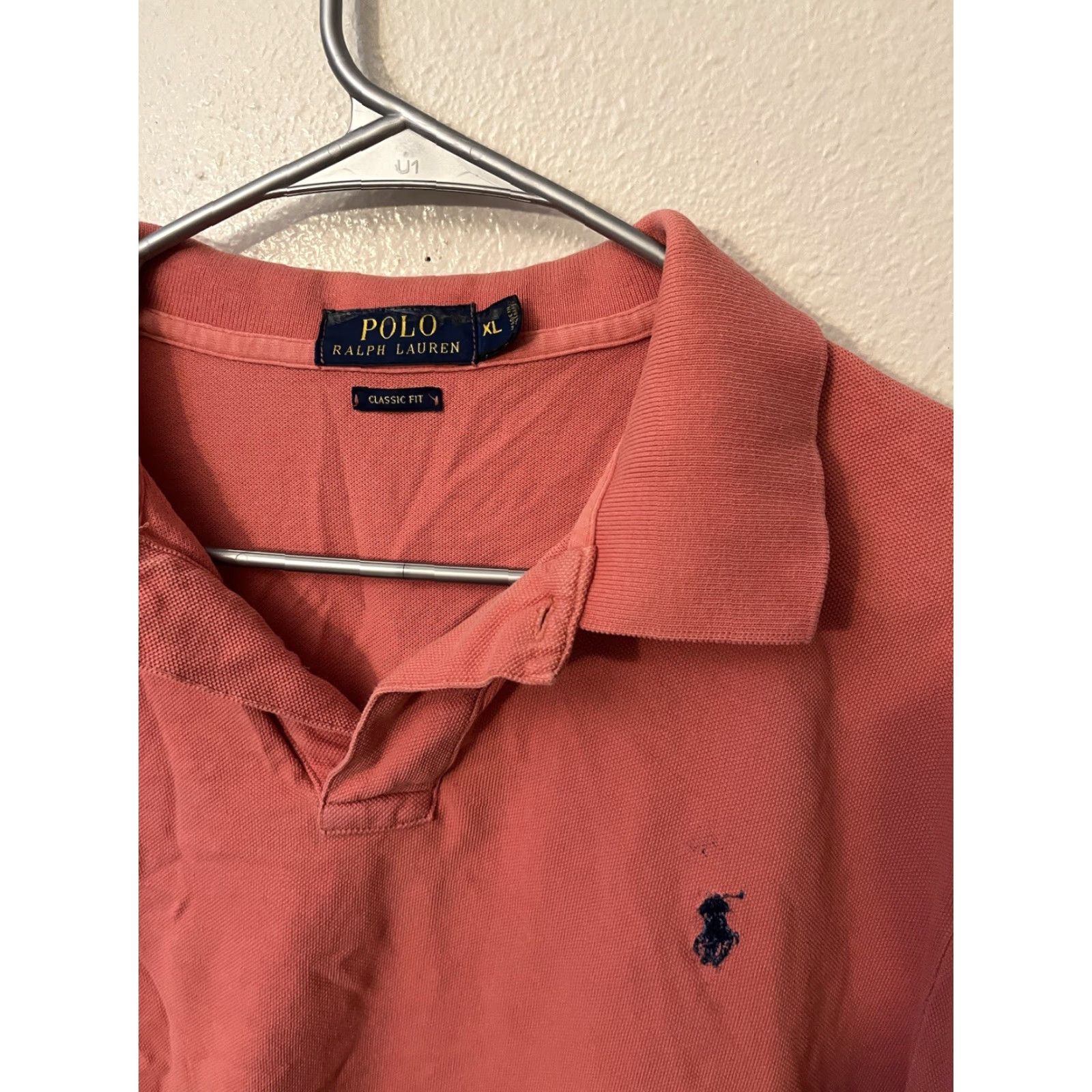 Polo Ralph Lauren Polo Ralph Lauren Polo Shirt Pink Salmon W/ Pony XL Mens Classic Fit Shirt Adult XL Pink Polo Ralph Lauren 90s Logo Classic Size US XL / EU 56 / 4 - 2 Thumbnail