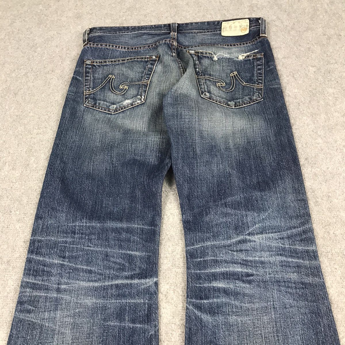 AG Adriano Goldschmied AG ADRIANO GOLDSCHMIED DISTRESSED JEANS BOOTCUT PANTS Size US 30 / EU 46 - 10 Thumbnail