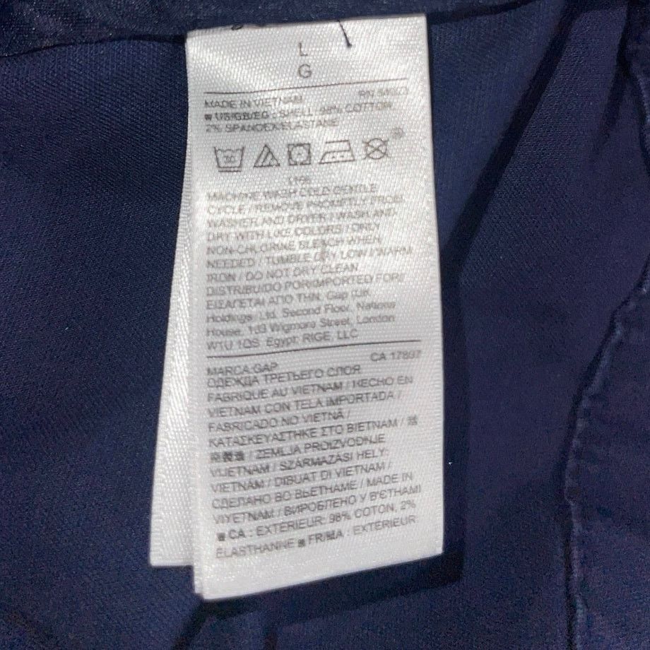 Gap Snap Front Navy Canvas Pocket Style Jacket Blazer Preppy Size L / US 10 / IT 46 - 5 Thumbnail