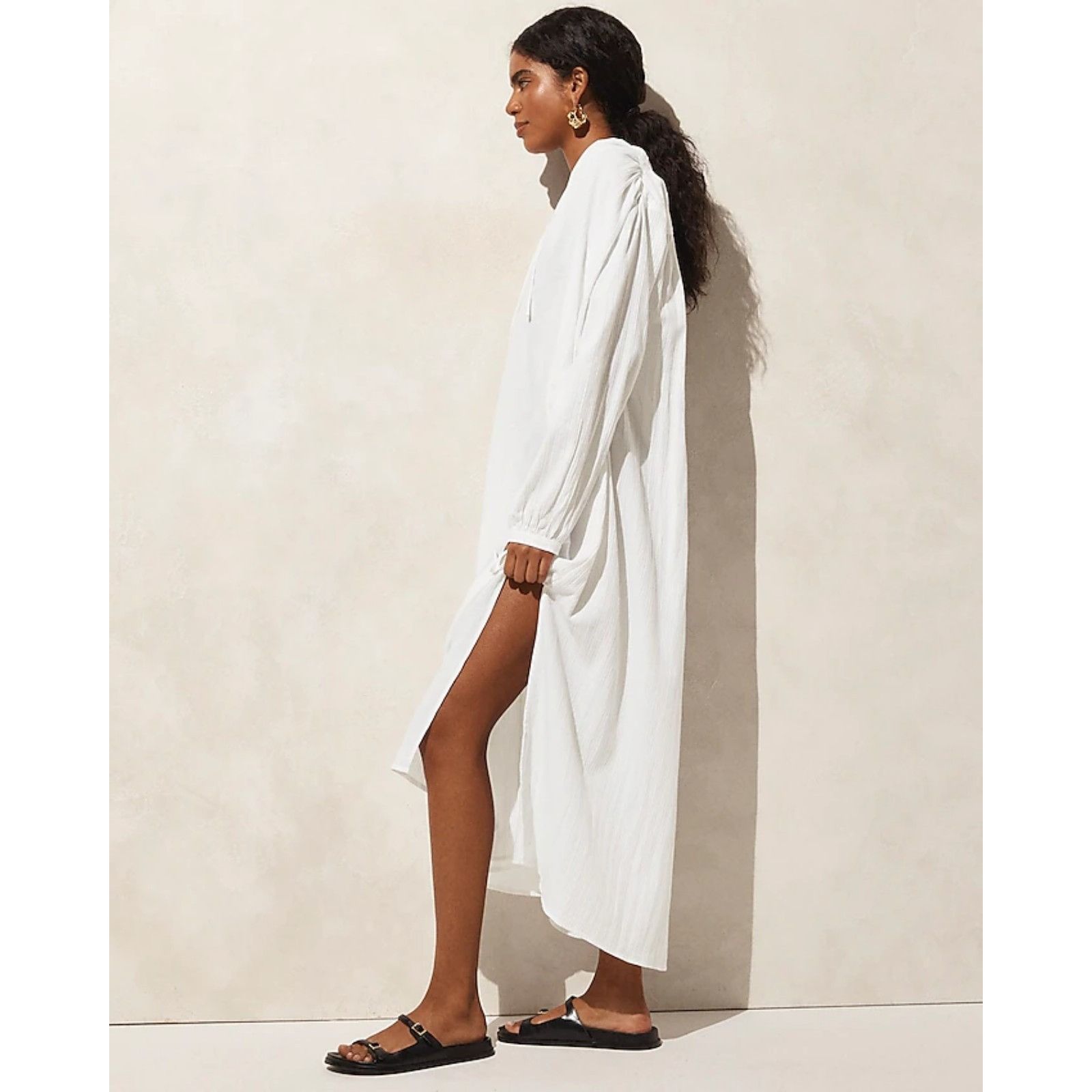 J.Crew J.Crew Airy Gauze Cotton Muslin Midi Dress white Sz S NEW Size S / US 4 / IT 40 - 2 Thumbnail