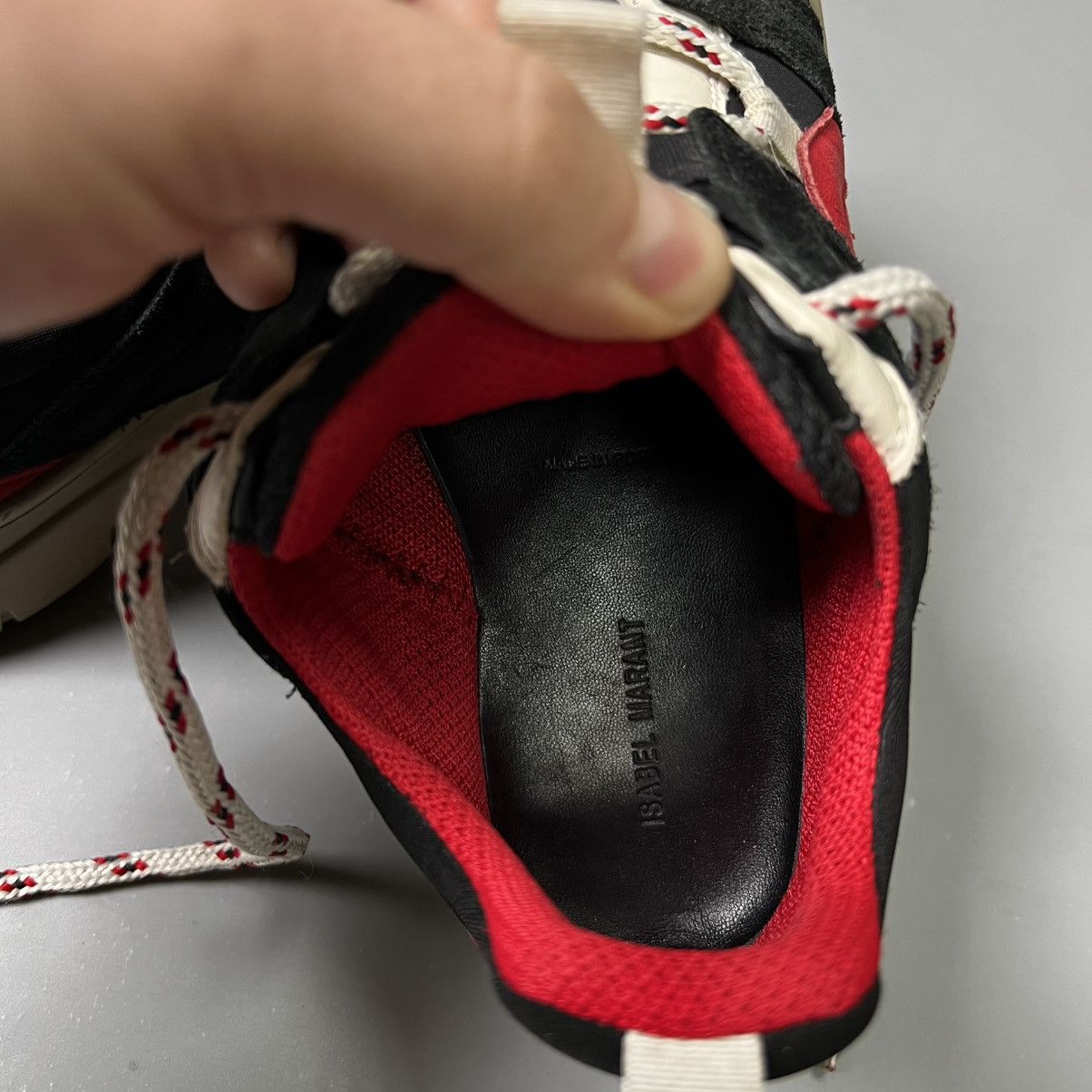 Isabel Marant Isabel Marant “Kindsay” sneakers Black Red Luxury Size US 8 / IT 38 - 16 Thumbnail