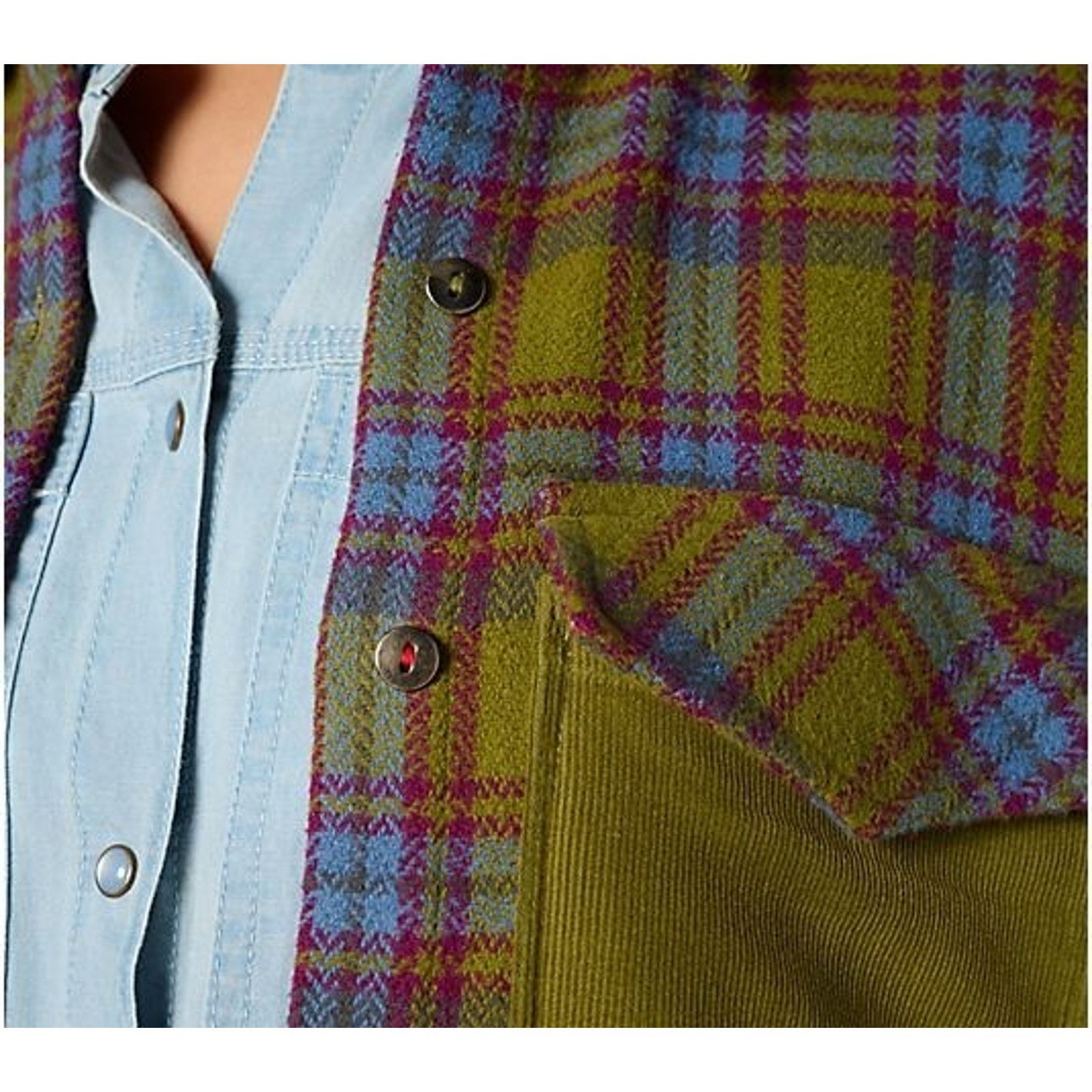 peaceminusone Peace Love World Brushed Flannel Plaid Jacket L A725594 Size L / US 10 / IT 46 - 3 Thumbnail