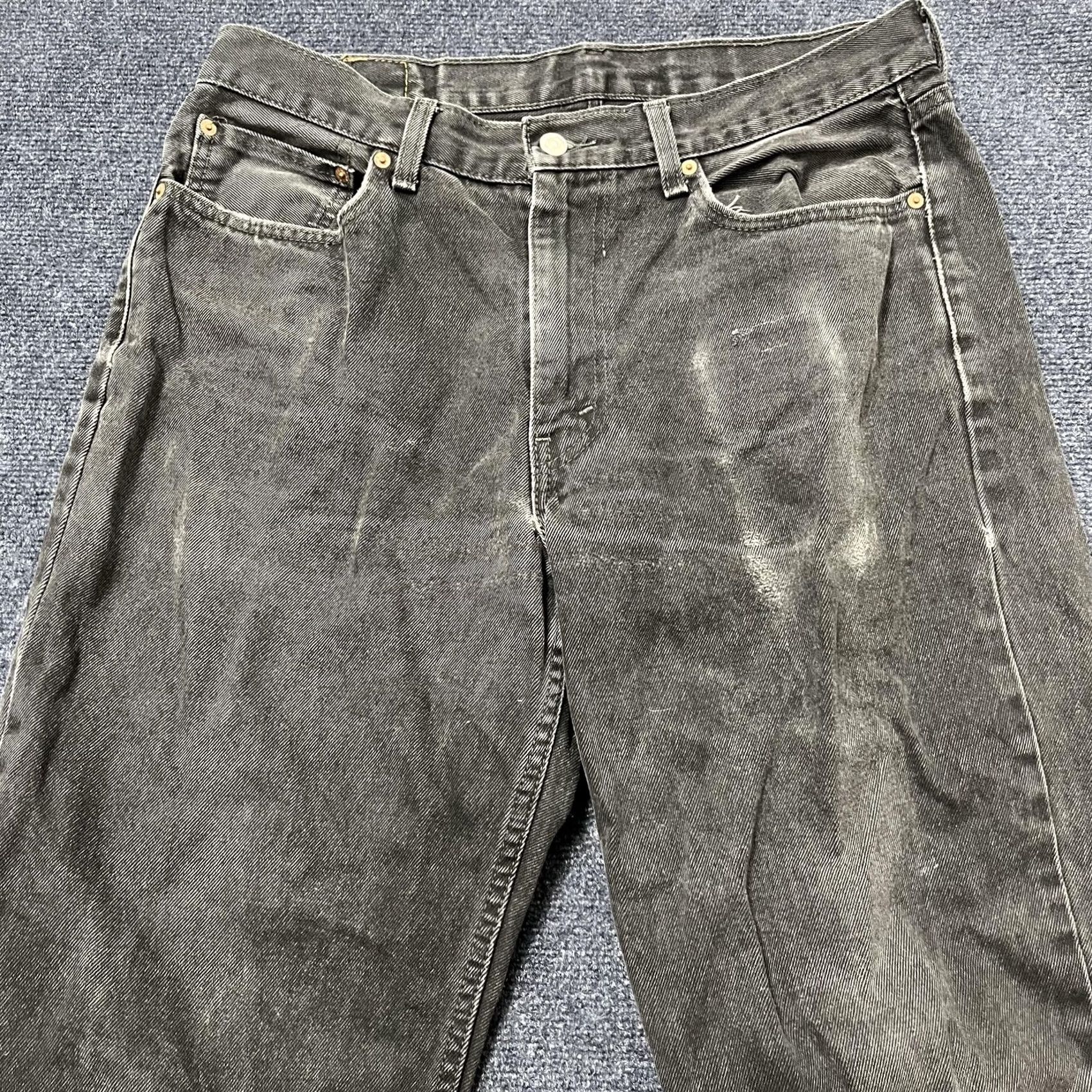 Levi's Levi's 550 Jeans Mens 36x34 Relaxed Tapered Fit Denim Gray Black Charcoal Wash Pockets Zip Fly Leather Patch Vintage No Size US 36 / EU 52 - 2 Thumbnail