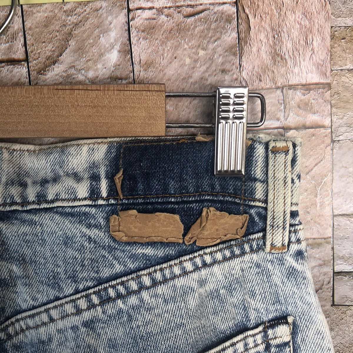 Japanese Brand Japan vintage faded Blue Distressed Denim Pants #A58 Size US 29 - 19 Thumbnail