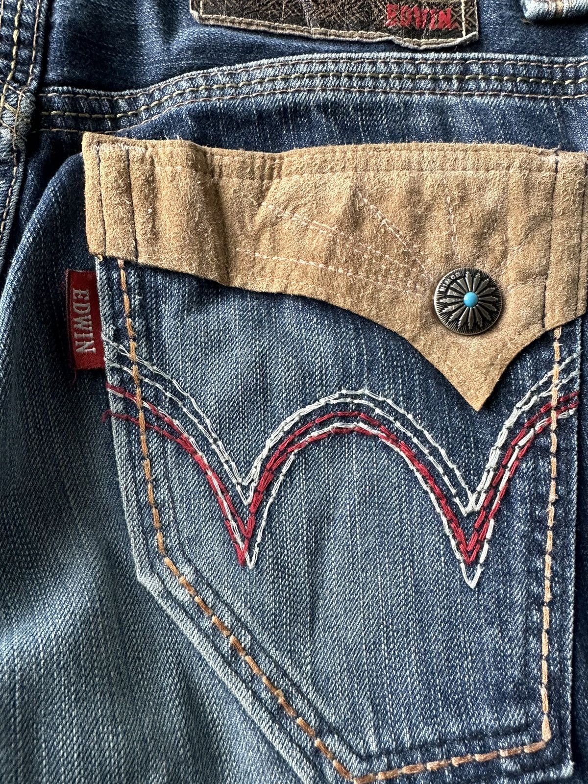 Edwin Vtg 90s Edwin Exclusive Distressed Denim 30x30 D222 Size US 30 / EU 46 - 6 Thumbnail