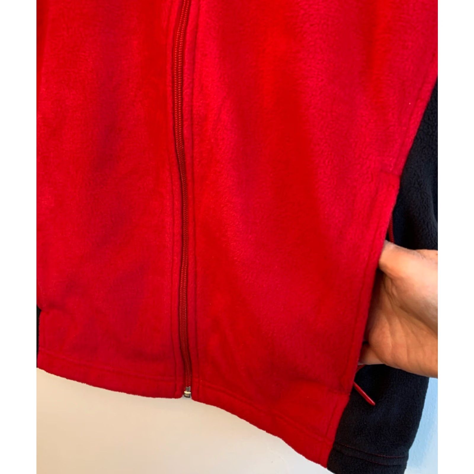 Vintage Columbia Men's Small Red Gray Fleece Zip Up Vest New NWT Outerwear Size US S / EU 44-46 / 1 - 4 Thumbnail