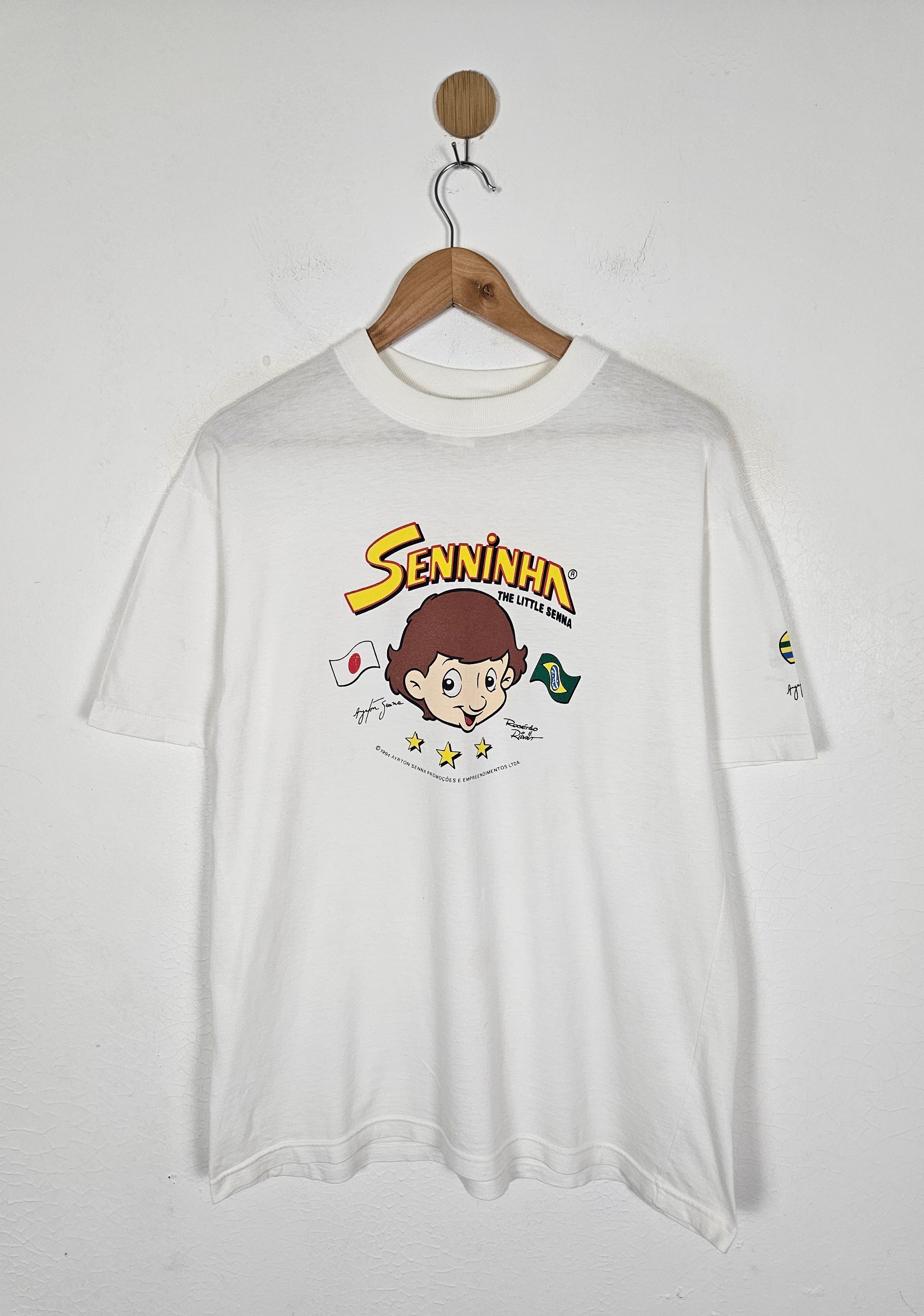 Vintage Vintage Ayrton Senna Formula One 90s Senninha Comic shirt Size US M / EU 48-50 / 2 - 1 Thumbnail