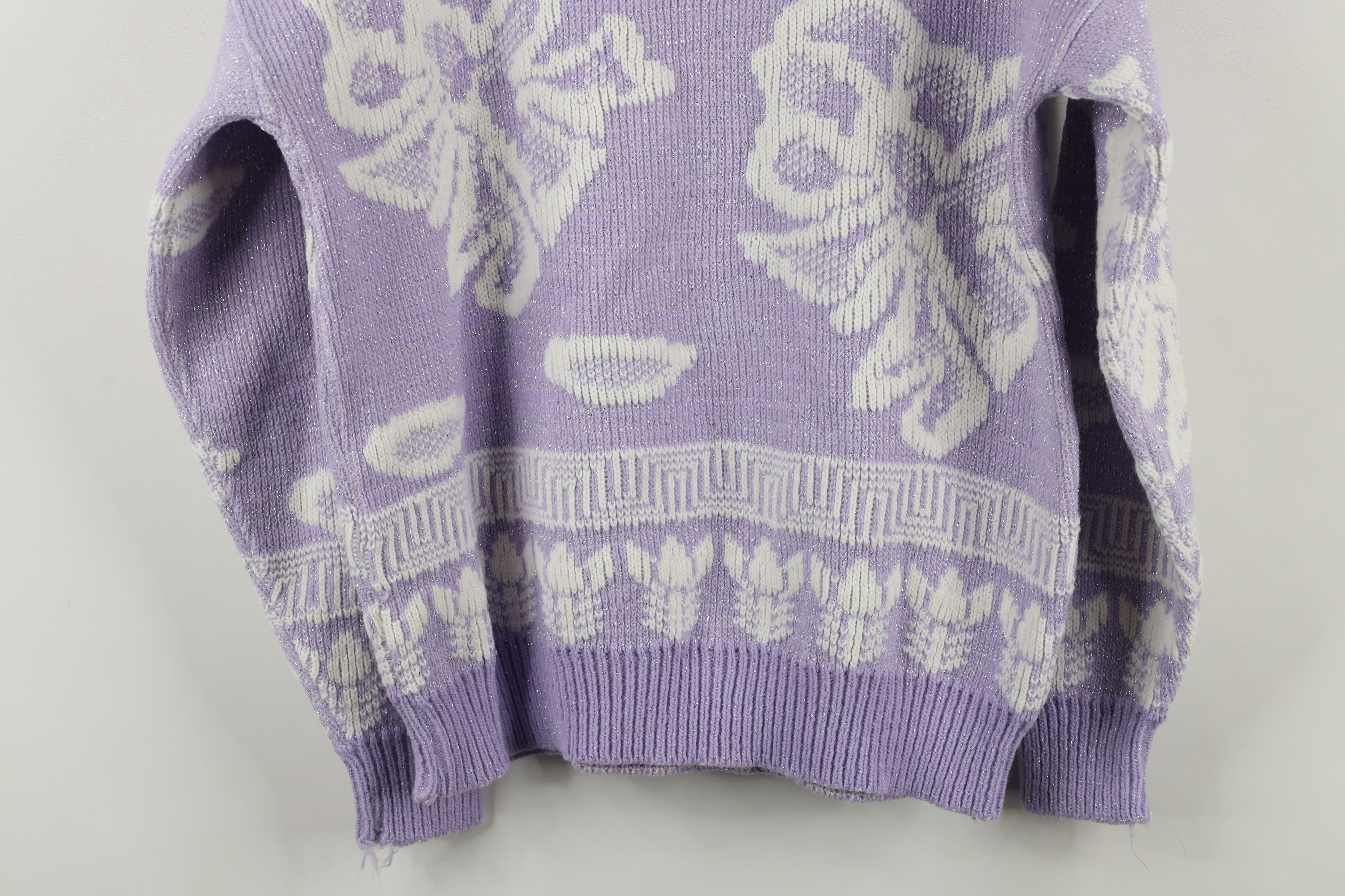 Vintage Vintage 80s 90s Fairy Kei Kawaii Flower Knit Sweater USA Size L / US 10 / IT 46 - 13 Thumbnail