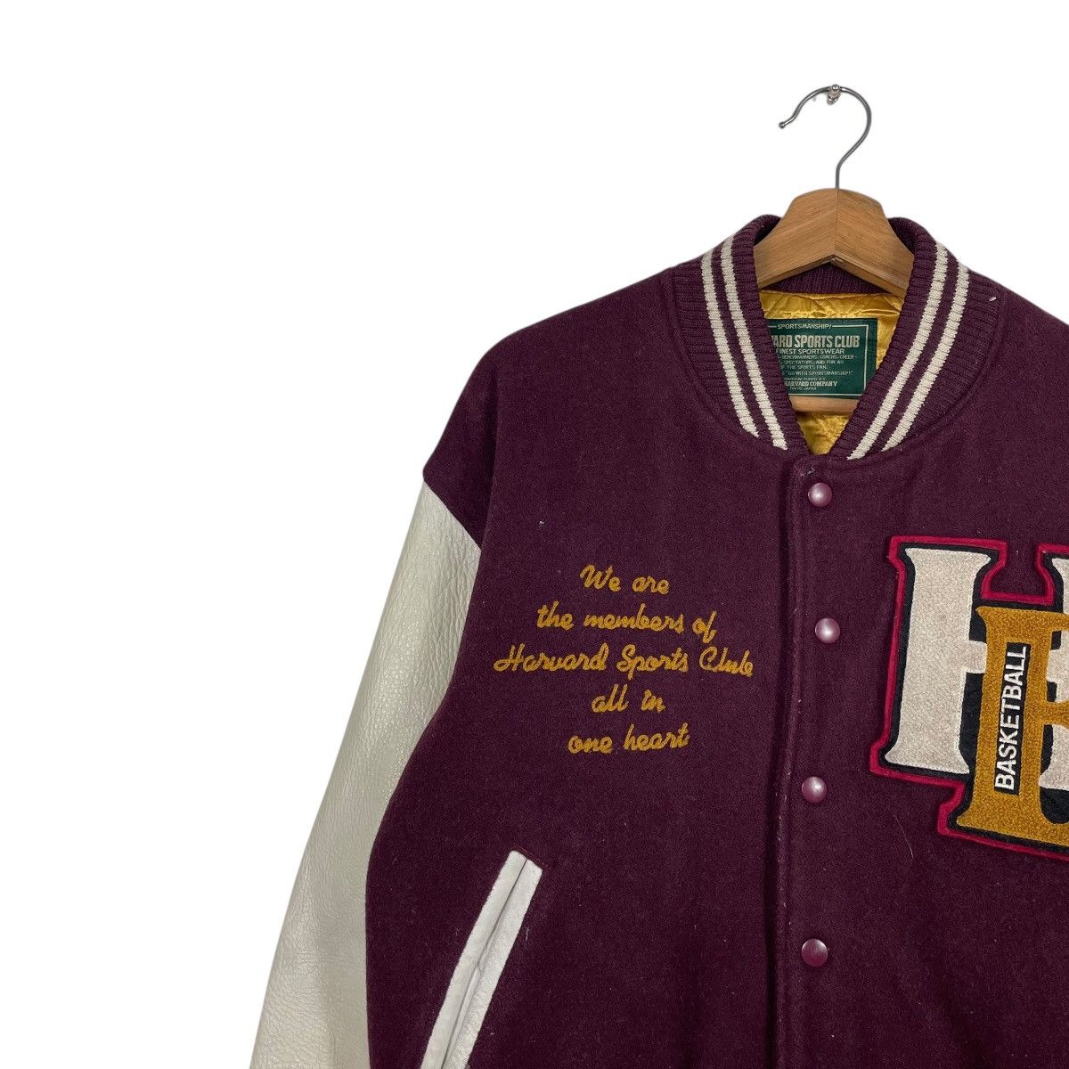 Other Vintage Harvard Sports Club Basketball Varsity Jacket Size US M / EU 48-50 / 2 - 8 Thumbnail