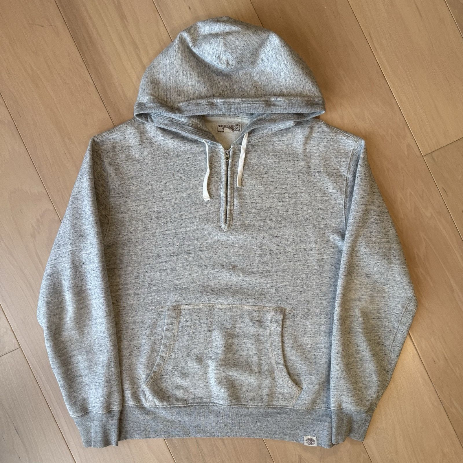 Wallace & Barnes Wallace & Barnes Hoodie Medium Gray 1/2 Zip Fleece Pullover Size US M / EU 48-50 / 2 - 2 Thumbnail