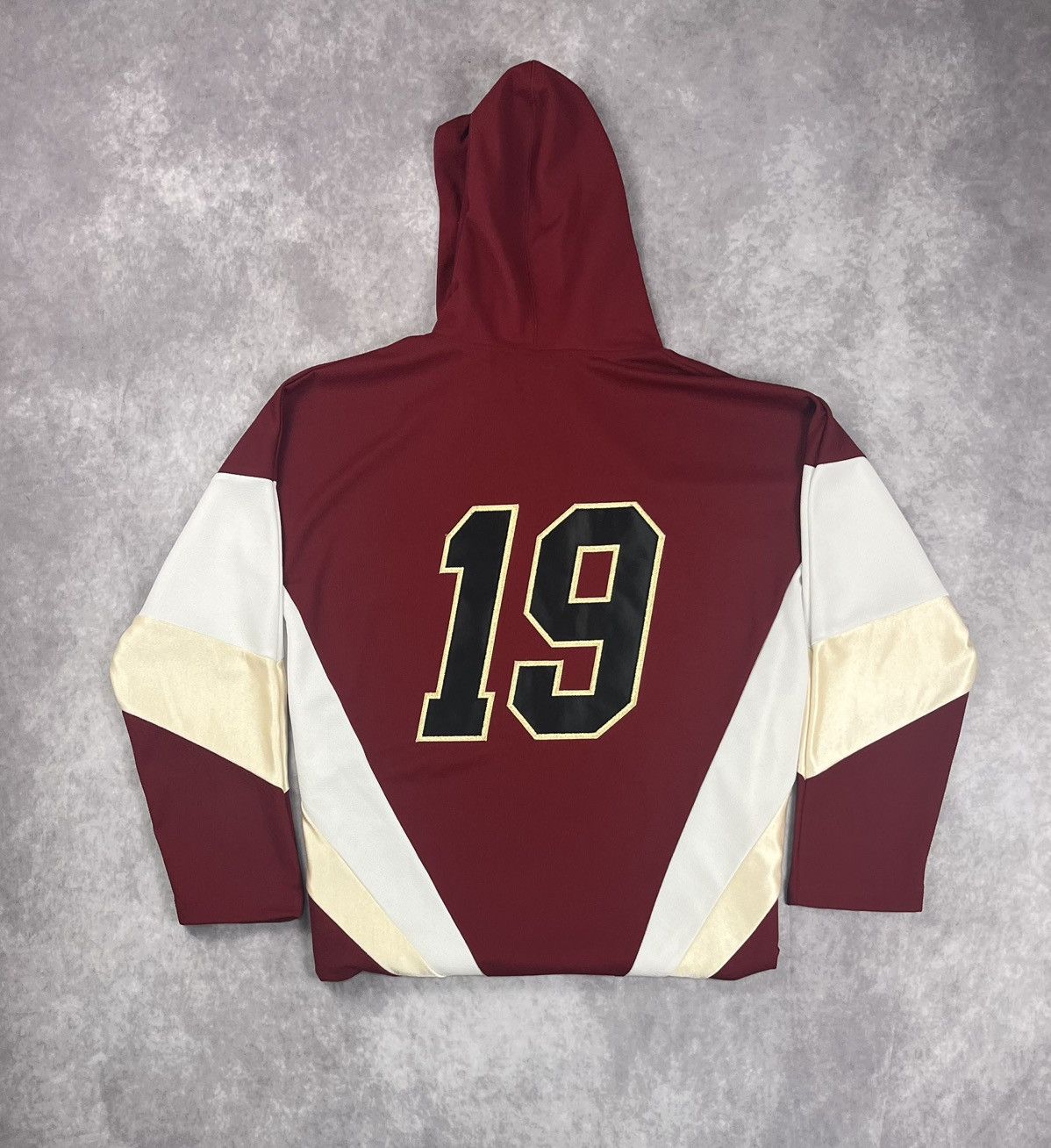 Supreme Supreme FW17 Hooded Hockey Jersey Burgundy Sz M Oversize L Size US M / EU 48-50 / 2 - 2 Thumbnail