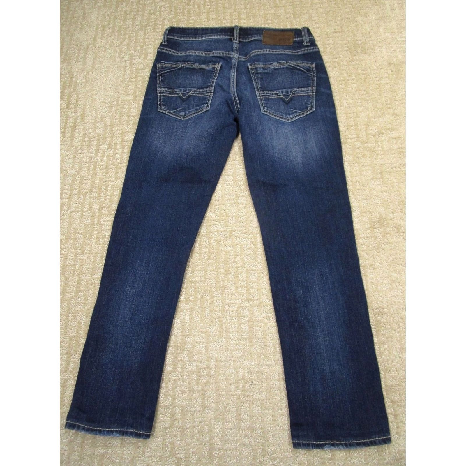 Vintage BKE Alec Jeans Men 29 Blue Buckle Skinny Denim Dark Wash 5-Pocket Hipster Preppy 90s Style Mens Size US 29 - 4 Thumbnail