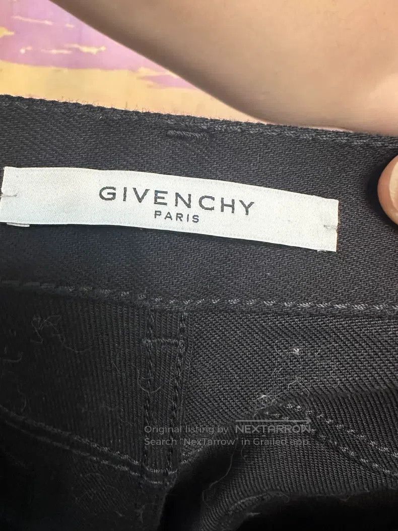 Givenchy Givenchy Denim Jeans with Single Side Logo Trim Size US 33 - 4 Thumbnail