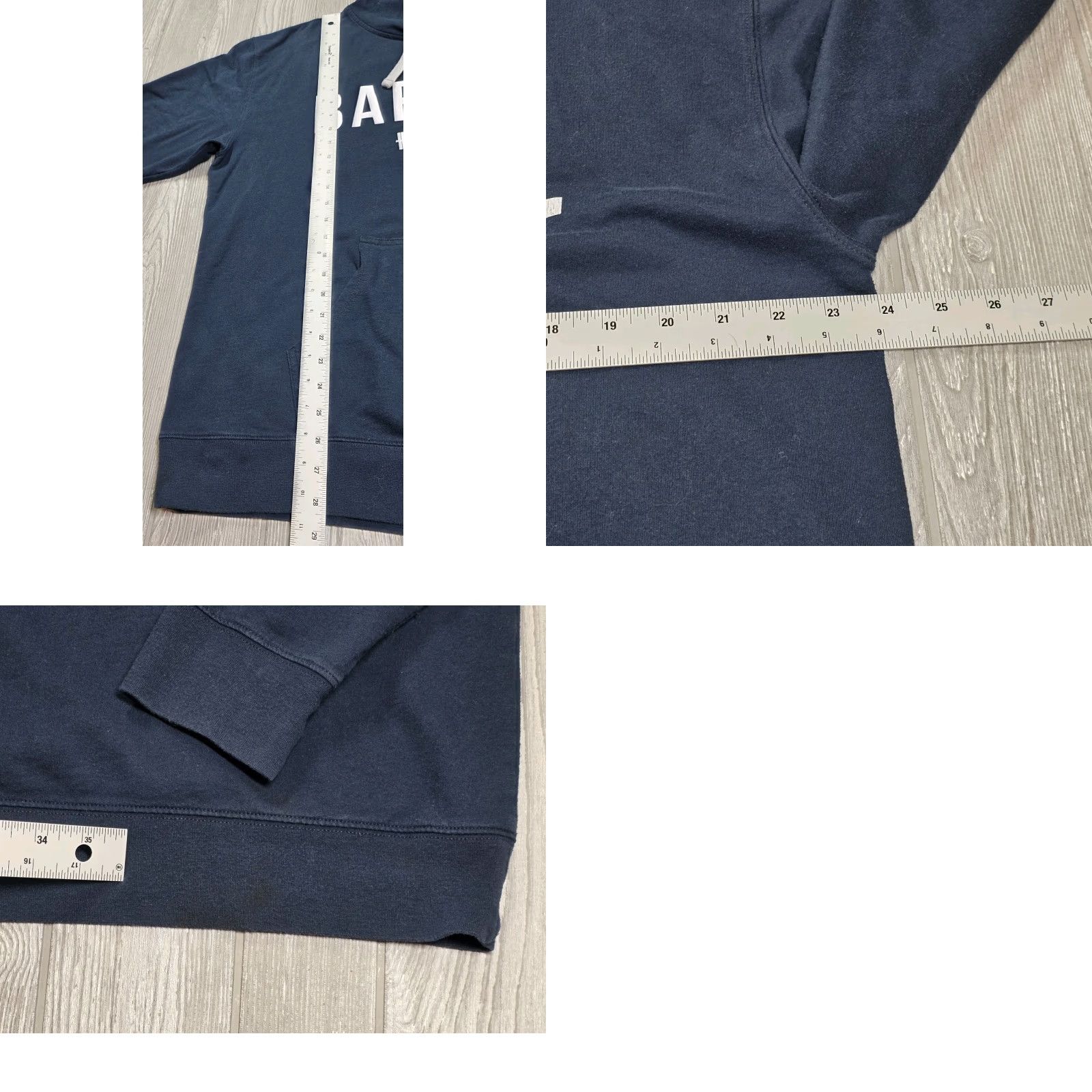 Spell Barbell Hoodie Men XL Blue Lightweight Logo Spell out Sweatshirt Hoodie Pullover Size US XL / EU 56 / 4 - 8 Thumbnail