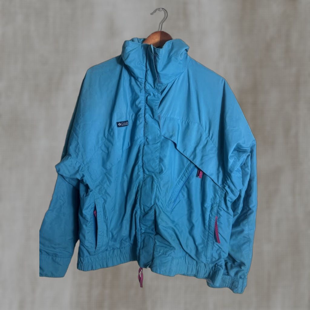 Altea VINTAGE Columbia Women’s Jacket Teal Blue Full Zip Nylon L Size Women Size L / US 10 / IT 46 - 1 Thumbnail