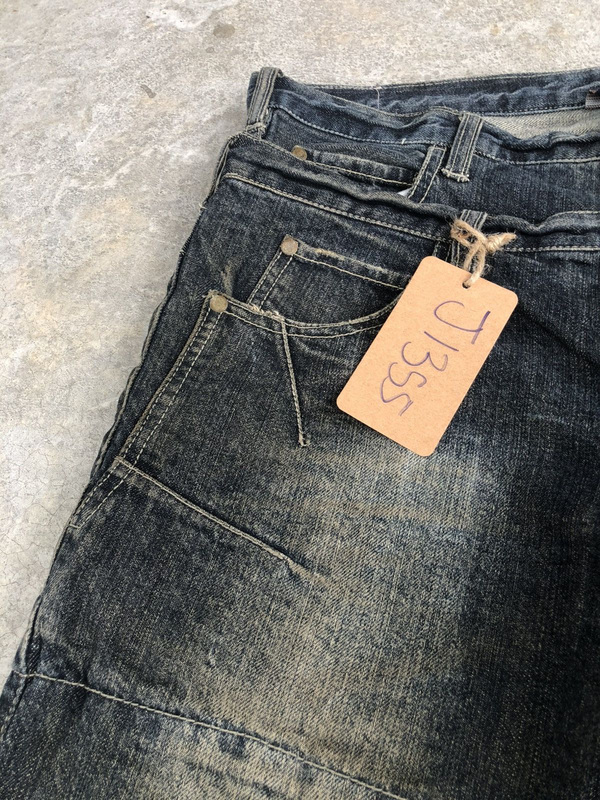 Japanese Brand Japanese Denim Lab Double Waist Distressed Denim Slim Size US 34 / EU 50 - 16 Thumbnail