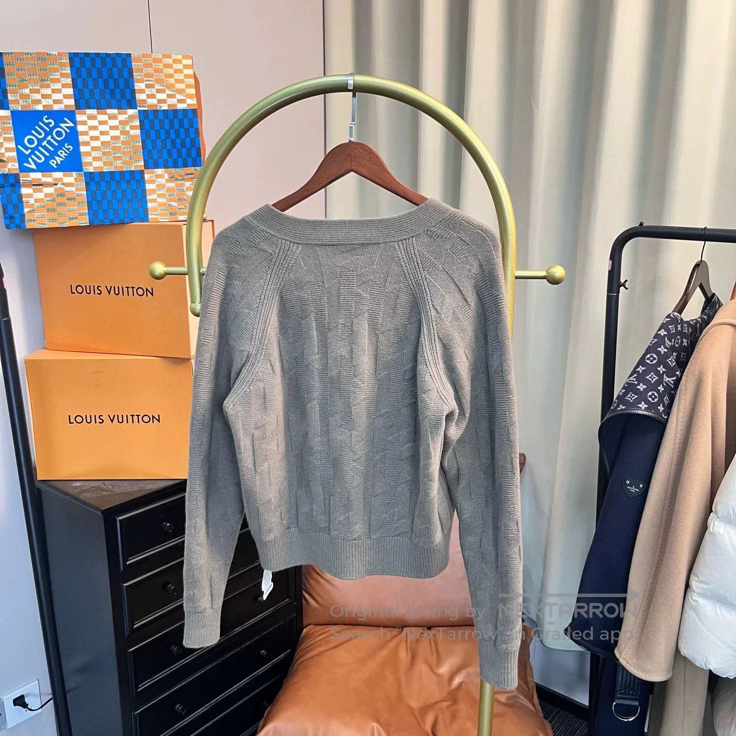 Hermes Hermes 25SS Gray Patterned Cardigan. Size US S / EU 44-46 / 1 - 2 Thumbnail