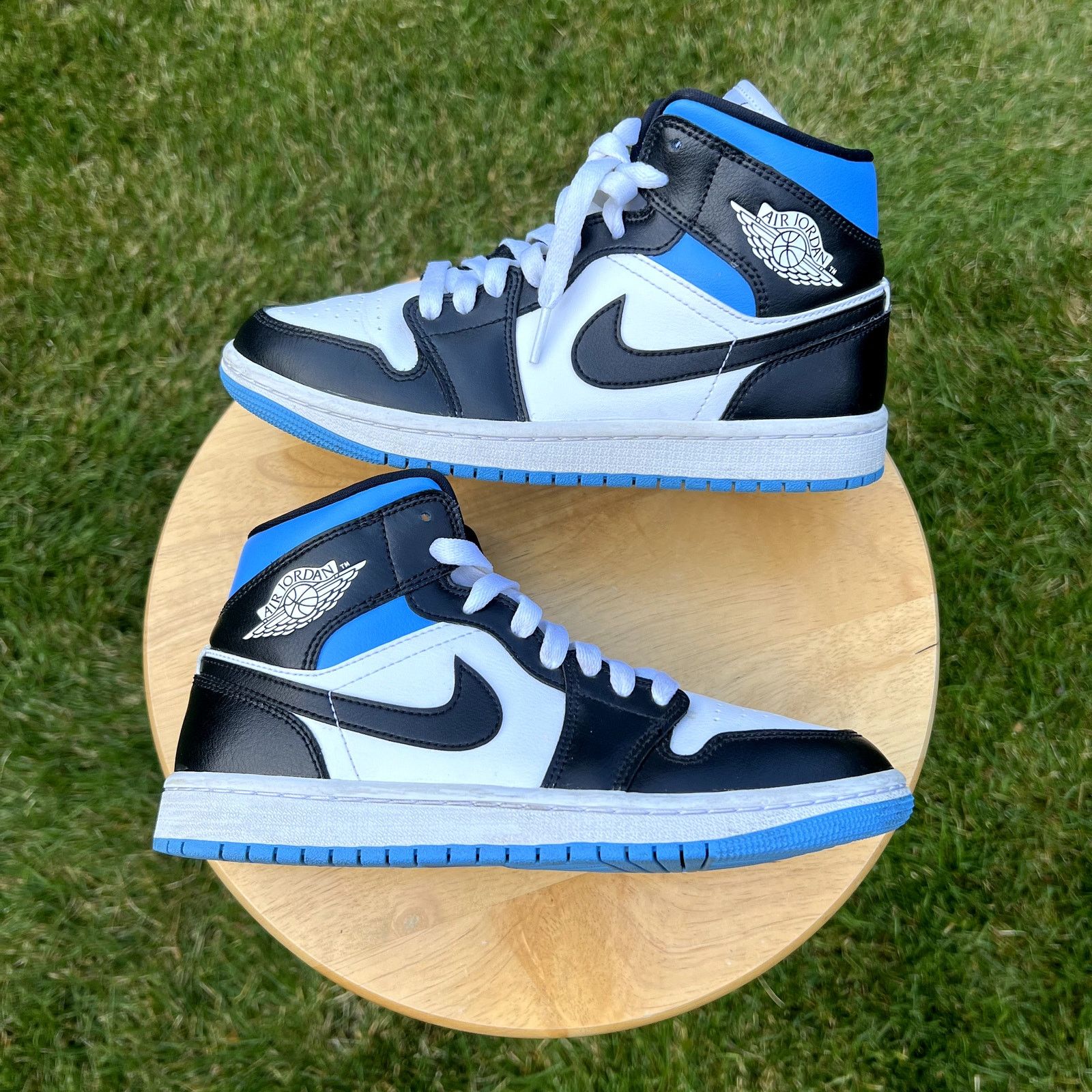 Jordan Brand × Nike Wmns Air Jordan 1 Mid University Blue Women's Shoes - Size 7 Size US 7 / IT 37 - 3 Thumbnail