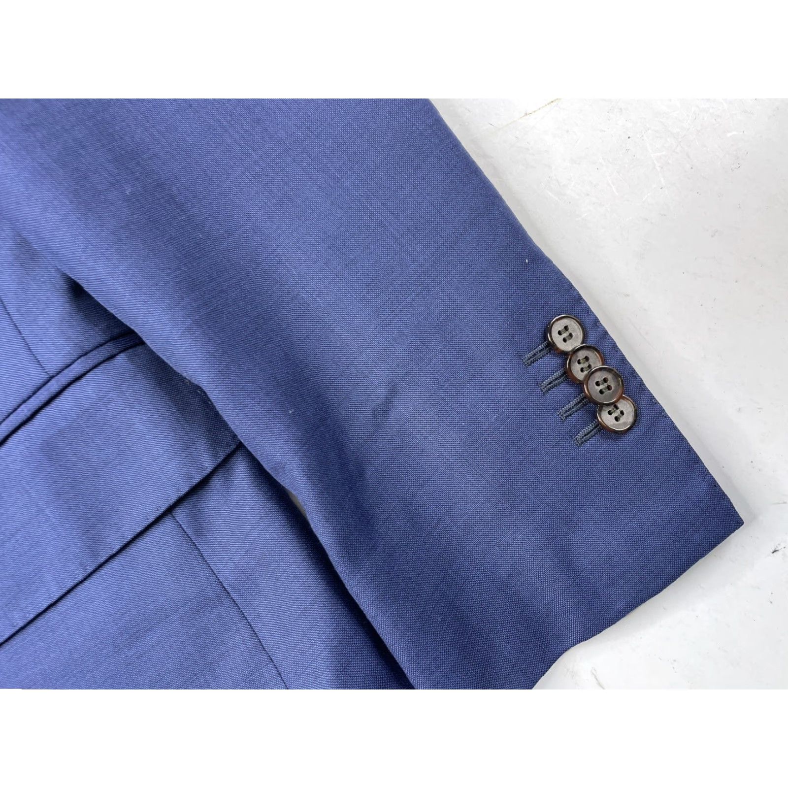 Suitsupply Suitsupply Blazer Wool Blue 2 Button Single-Breasted Slim Long Notch Lapel 38L Mens City Classic Italian Size 38R - 7 Thumbnail