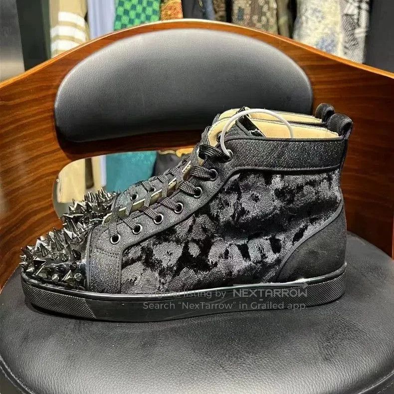Christian Louboutin Black Studded High. Size US 7.5 / EU 40-41 - 4 Thumbnail
