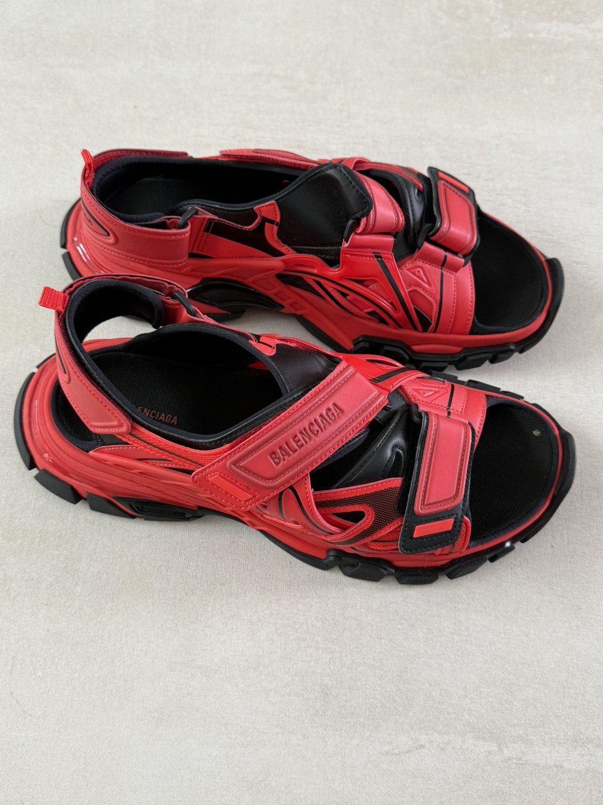 Balenciaga Balenciaga Track Sandals Red and Black Size US 13 / EU 46 - 4 Thumbnail