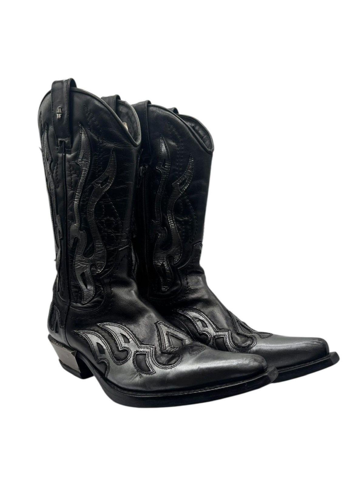 New Rock Vintage New Rock grey flame cowboy boots Size 41 Size US 11 / IT 41 - 1 Thumbnail