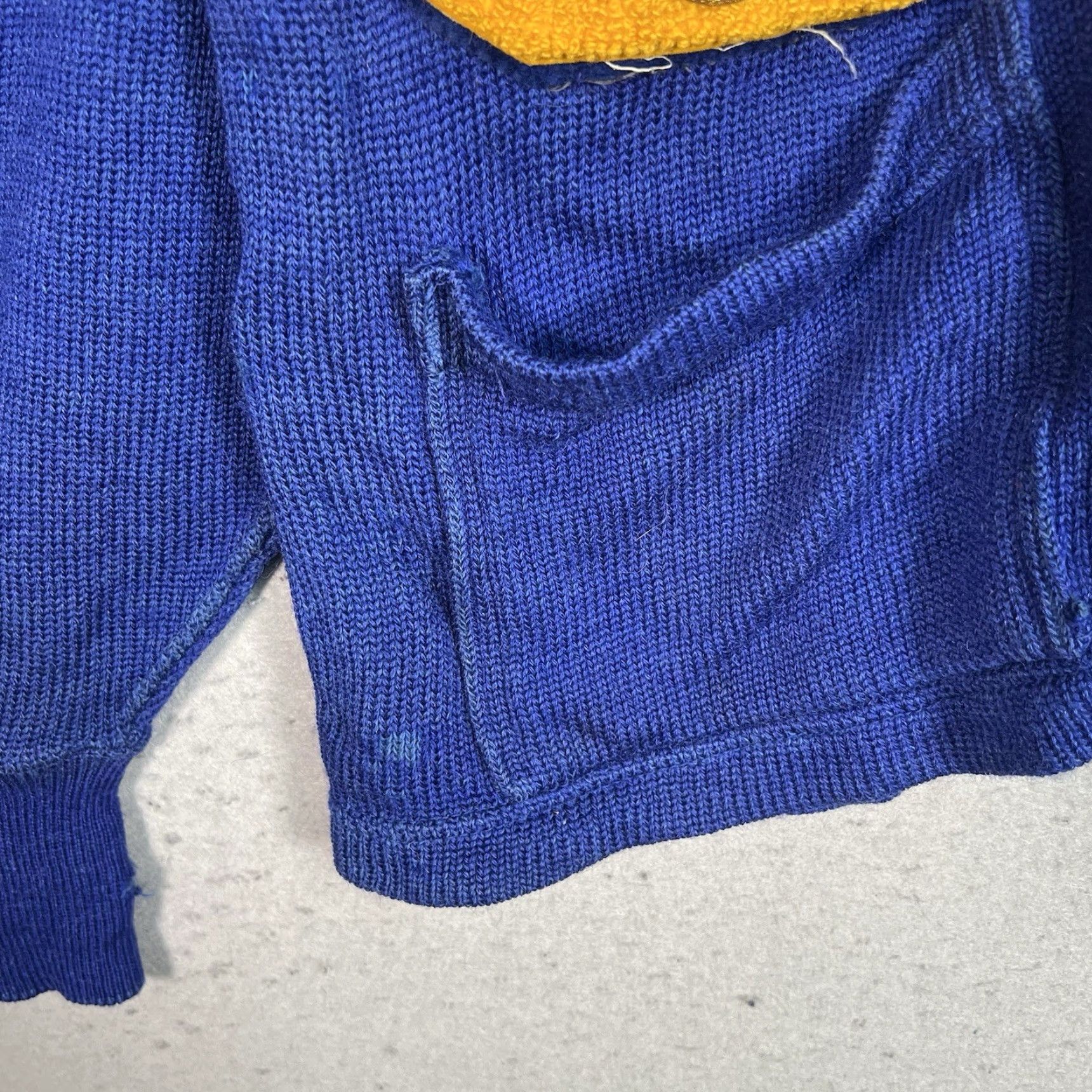 Champion VINTAGE 1940s Champion Knitwear Cardigan Sweater Men’s Small Blue 40s 1940s Mens Size US S / EU 44-46 / 1 - 6 Thumbnail