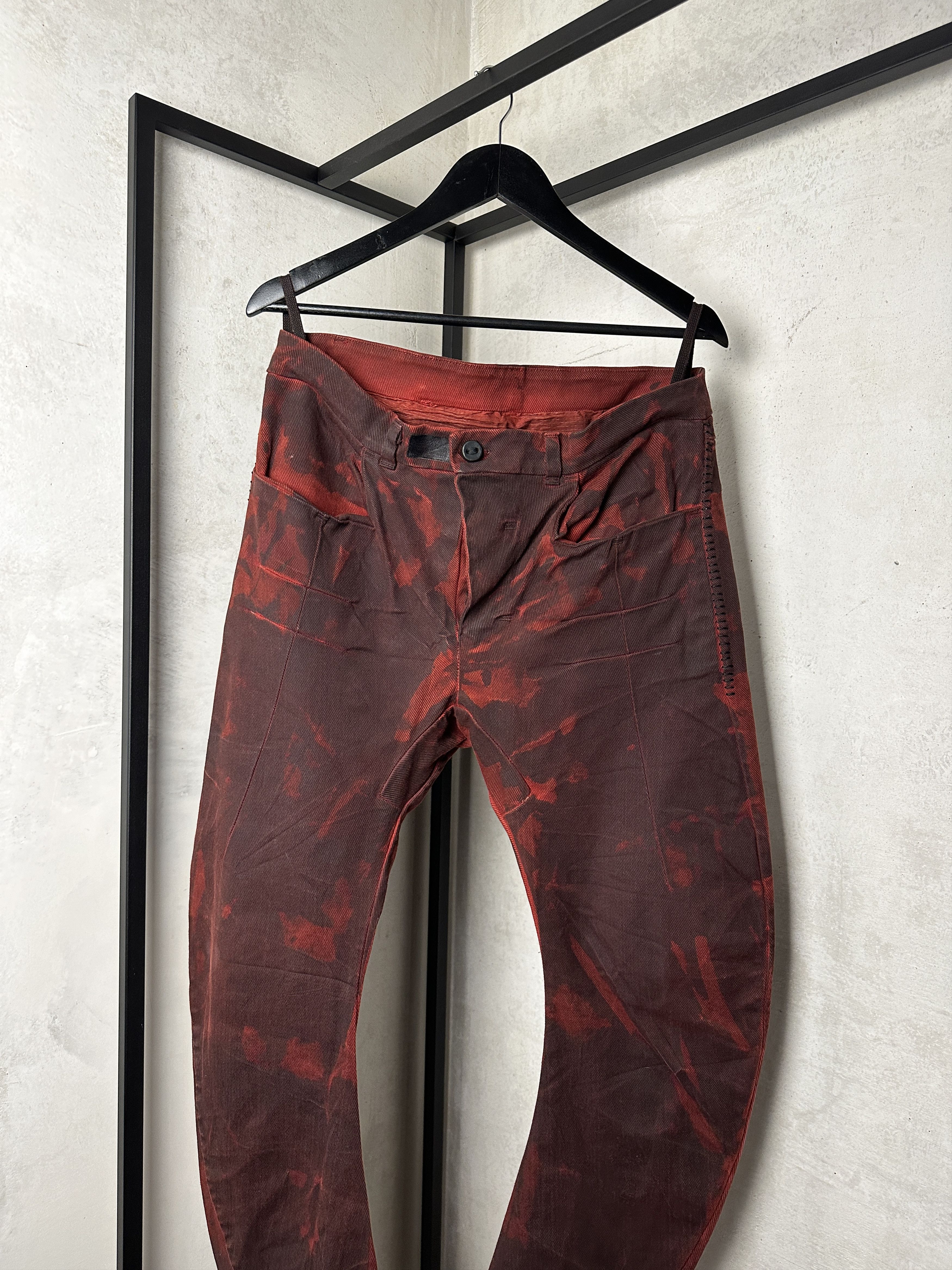 Boris Bidjan Saberi BBS P13 Handsewn Blood Denim Pants Size US 36 / EU 52 - 3 Thumbnail