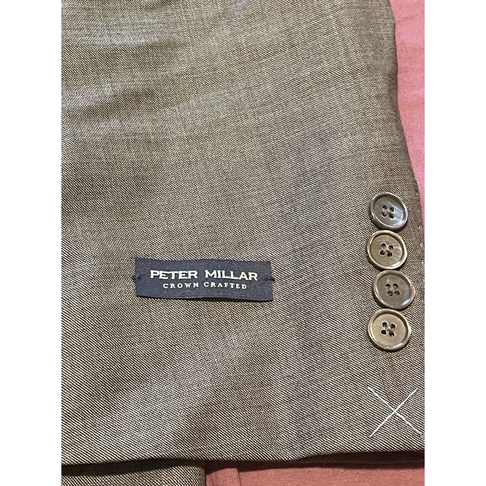 Peter Millar Peter Millar Crown Crafted Plaid Soft Jacket Blazer 40R Gray Wool Mens Casual Formal Size 40R - 6 Thumbnail