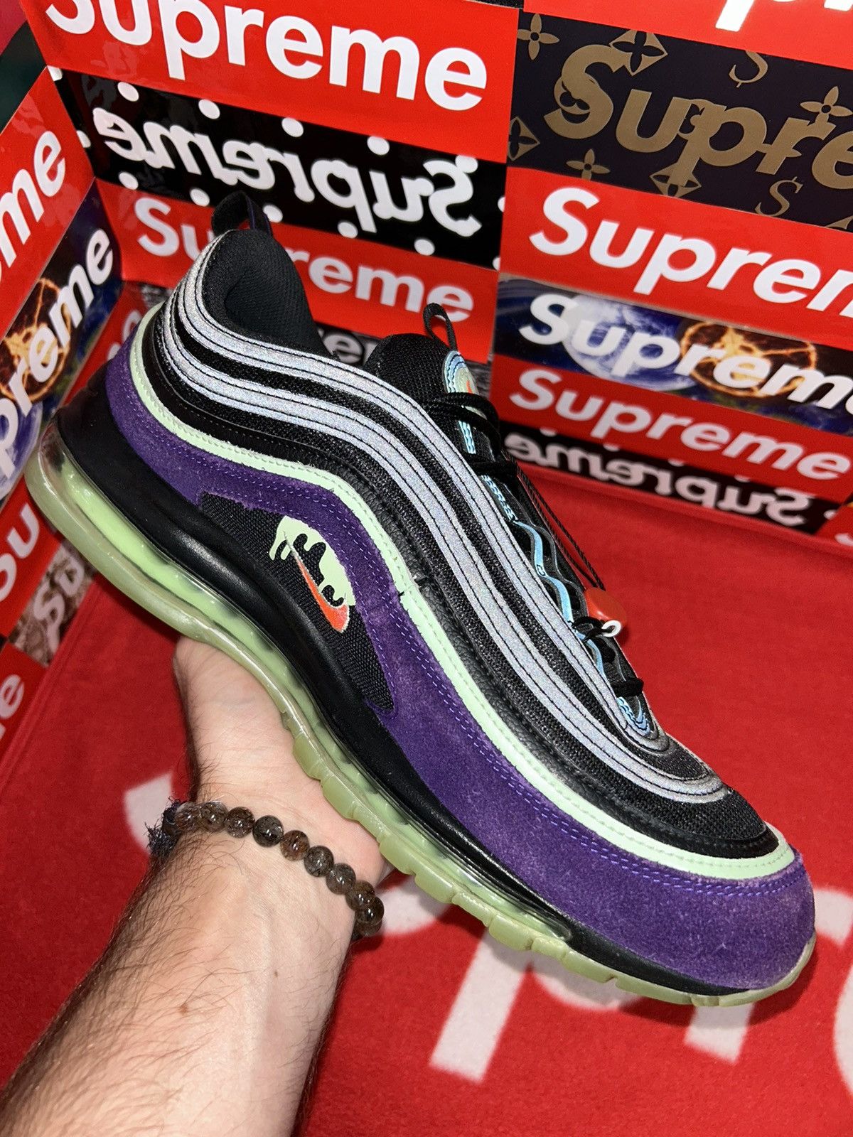 Nike Nike Air Max 97 Slime Halloween (2020) DC1500-001 size 11.5 Size US 11.5 / EU 44-45 - 7 Thumbnail